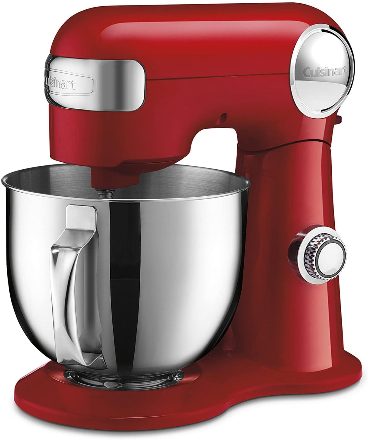 Cuisinart 5.5-Quart Stand Mixer, Brushed Chrome, Red - Certified Refurbished