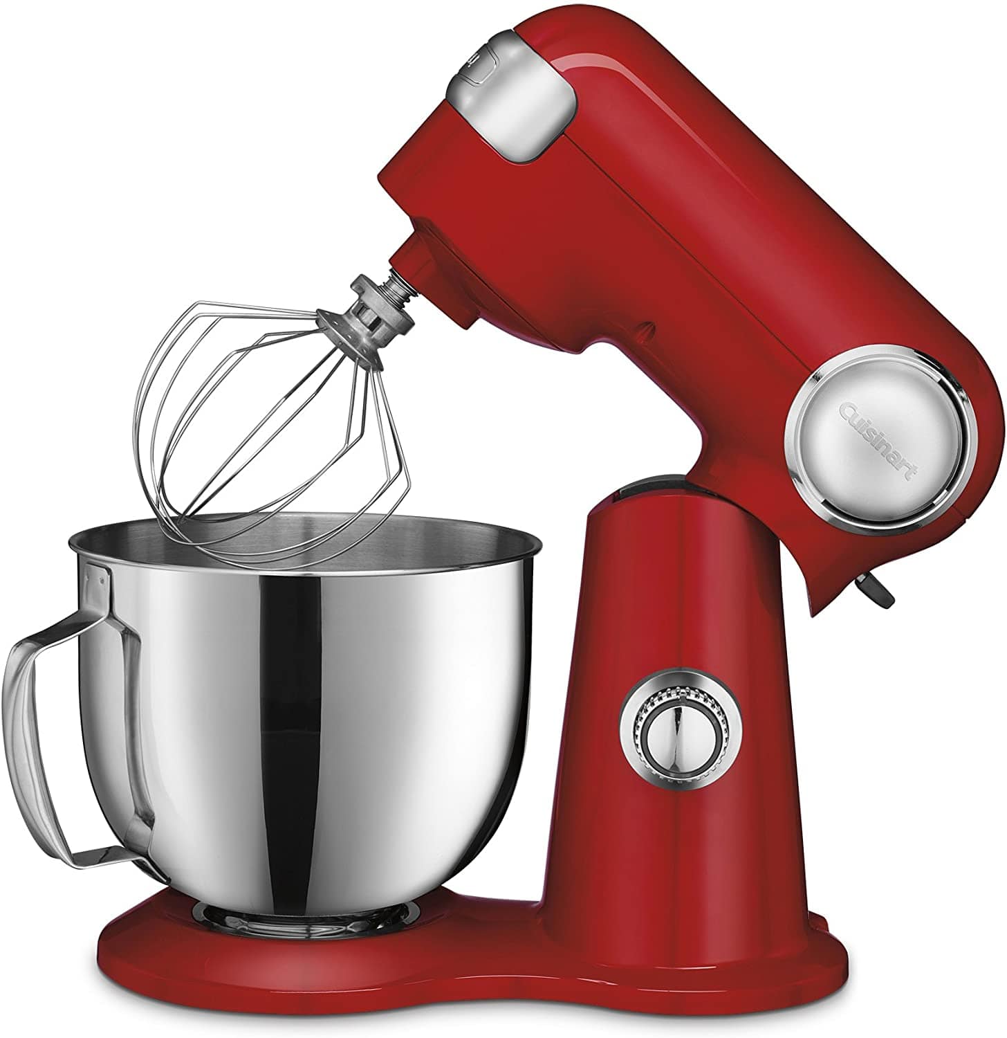 Cuisinart 5.5-Quart Stand Mixer, Brushed Chrome, Red - Certified Refurbished