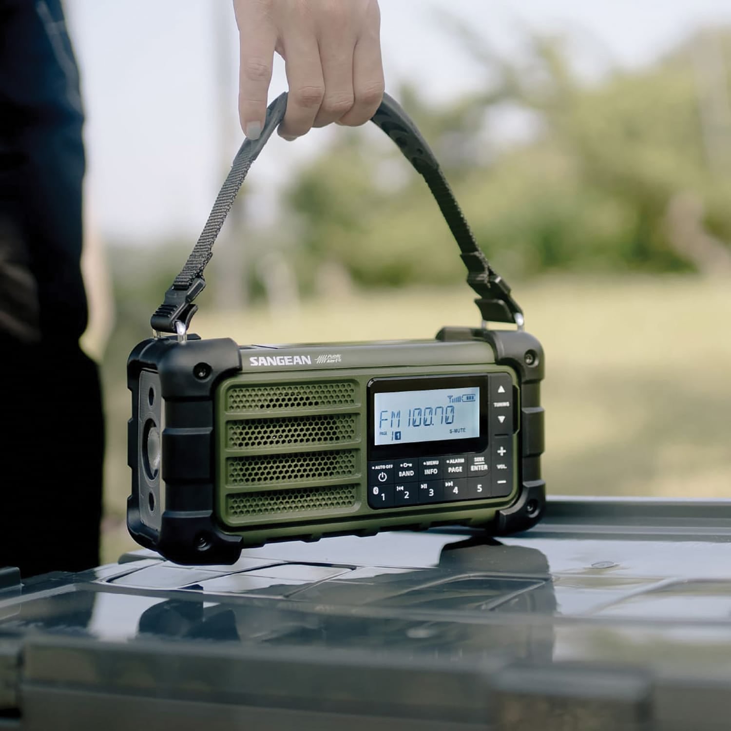 Sangean Portable AM/FM Portable Weather Radio, Forest Green, MMR-99 FCC