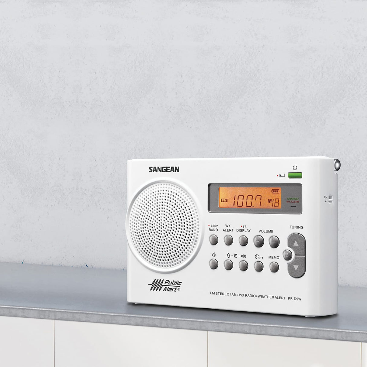 Sangean AM/FM/NOAA Weather Alert Rechargeable Radio