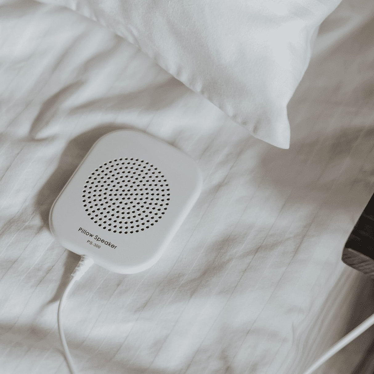Sangean Pillow Speaker with In-Line Volume Control and Amplifier, White, PS-300