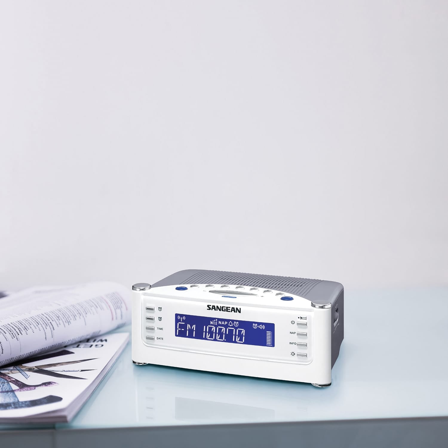 Sangean AM/FM Atomic Clock Radio with LCD Display