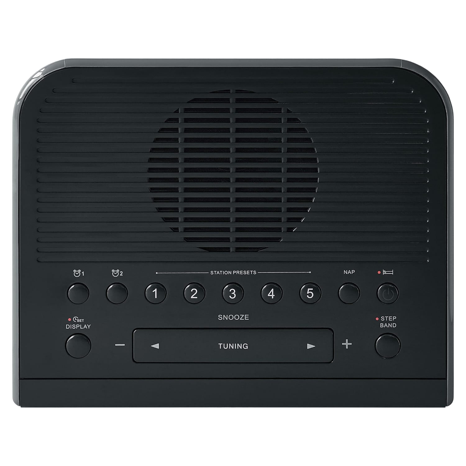 Sangean AM/FM Digital Tuning Clock Radio, Black