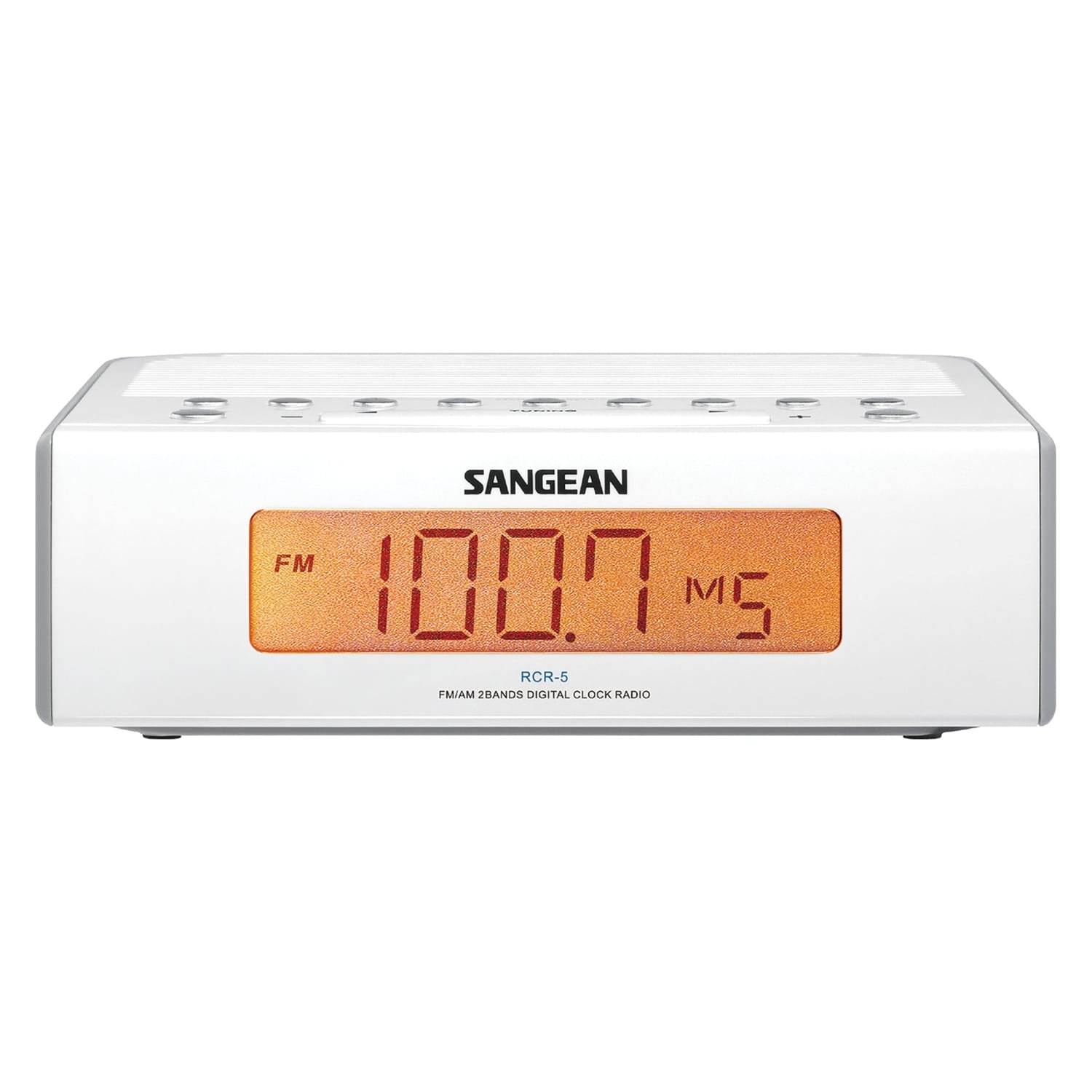 Sangean Digital AM/FM Alarm Clock Radio, White