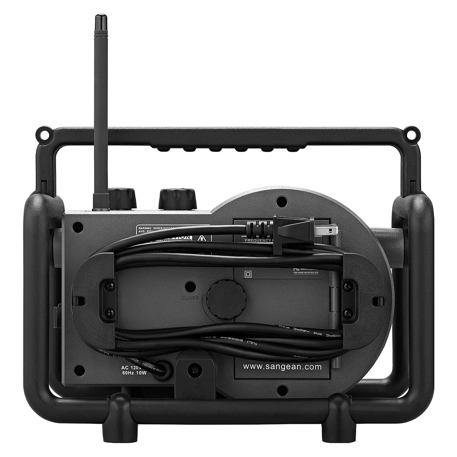 Sangean LUNCHBOX Portable FM/AM Ultra-Rugged Utility Worksite Digital Radio, Gray/Black