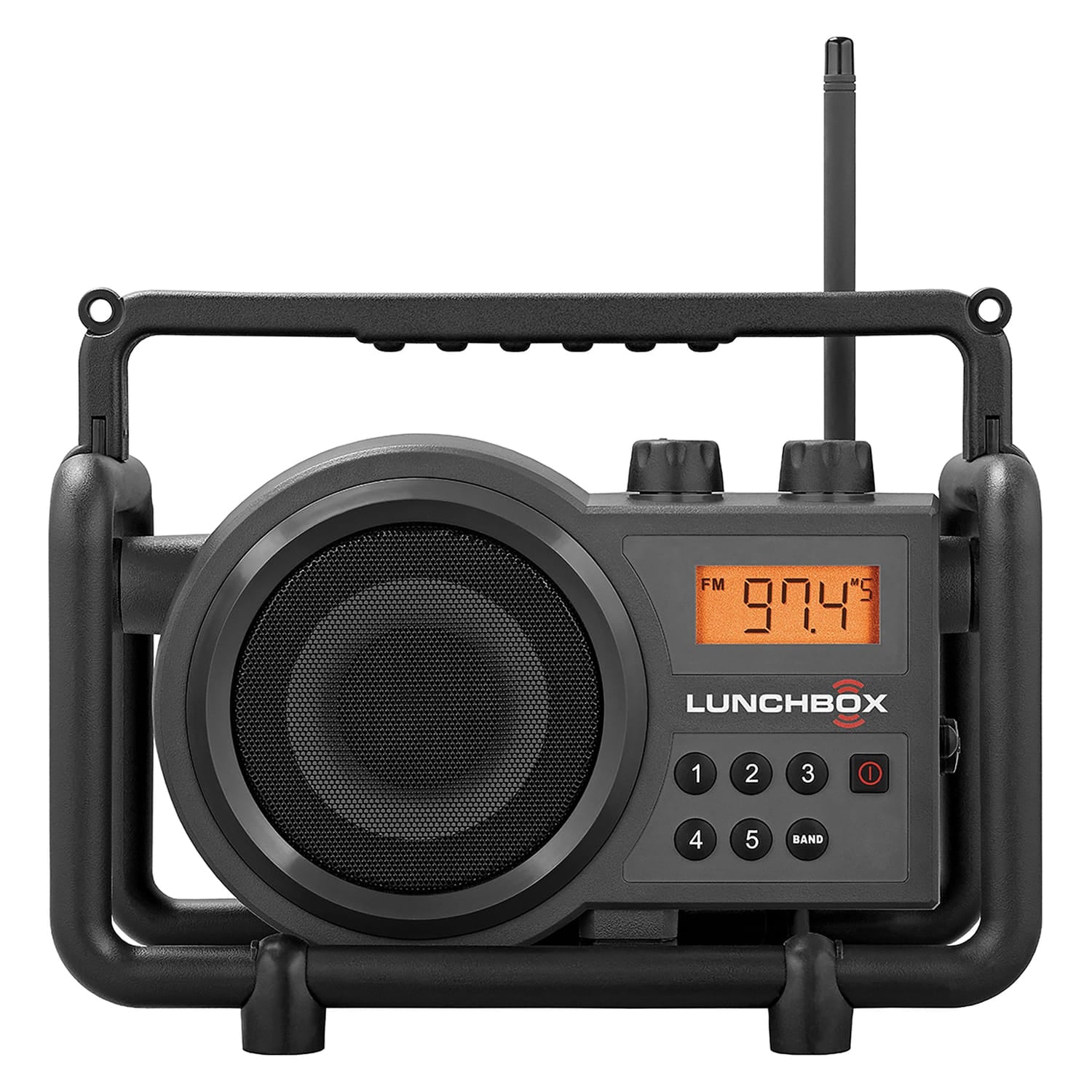 Sangean LUNCHBOX Portable FM/AM Ultra-Rugged Utility Worksite Digital Radio, Gray/Black