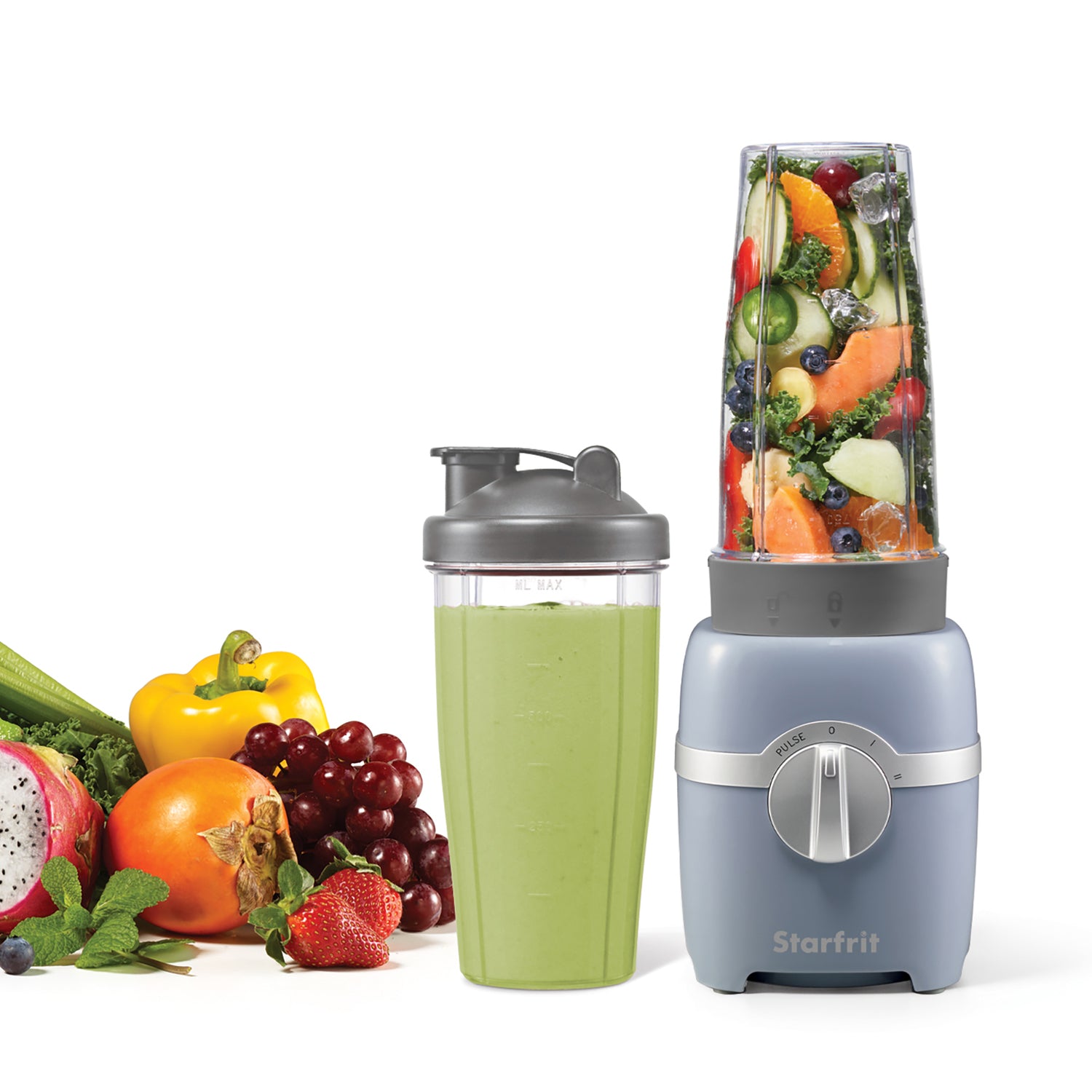 Starfrit 300-Watt 3-Speed Electric Personal Blender, Gray