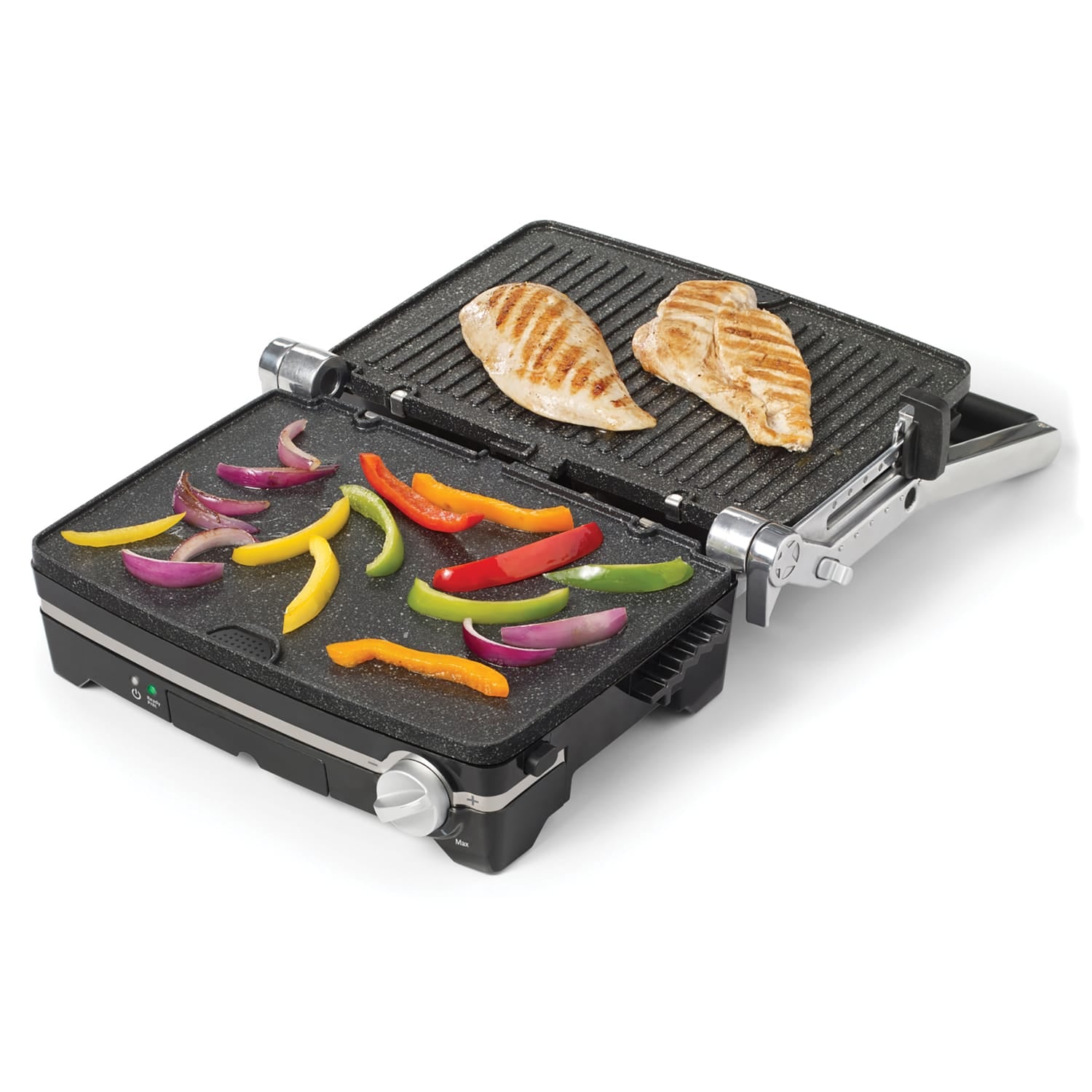 Starfrit The Rock 1500-Watt Panini Maker with Reversible Plates