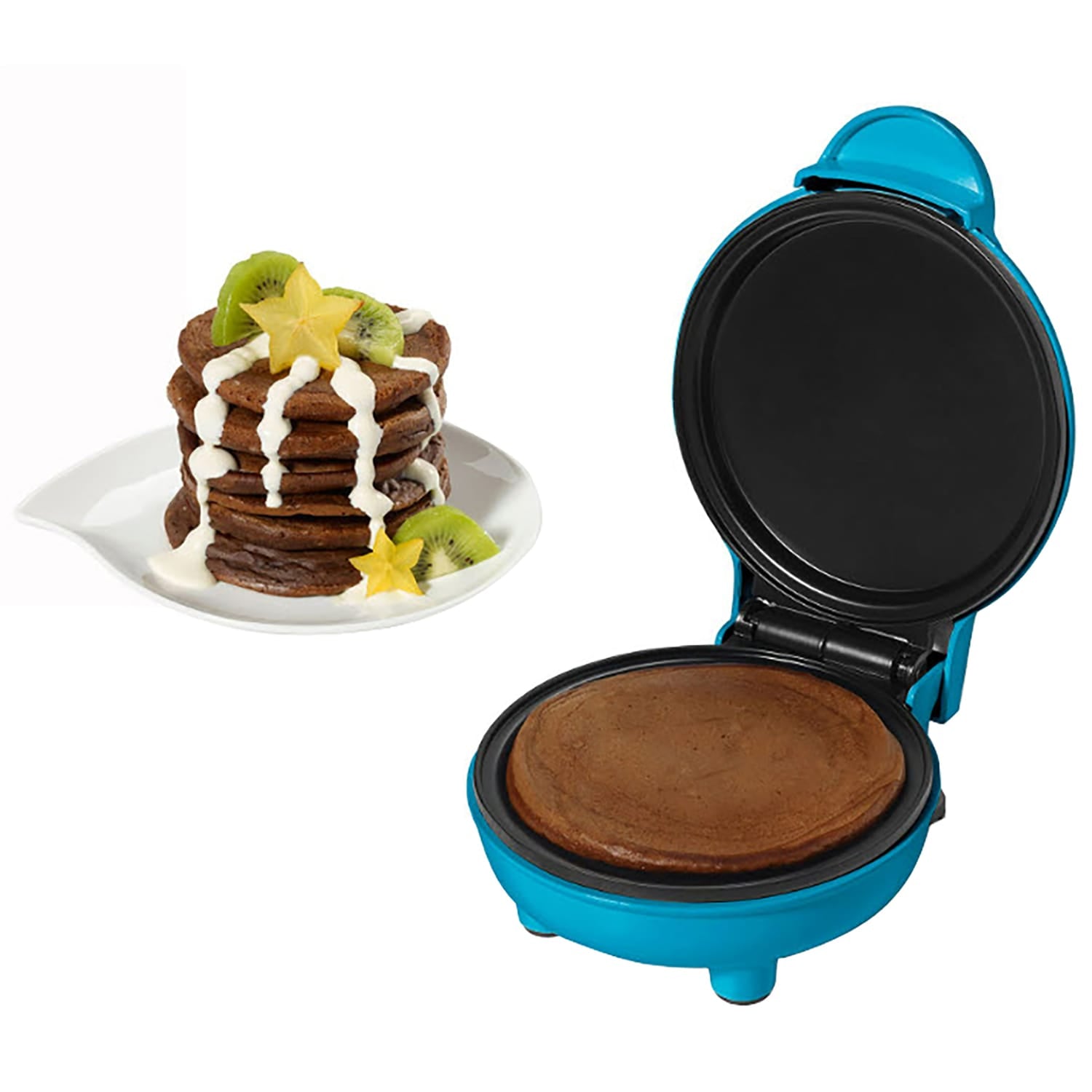 Starfrit 4-In. Electric Mini Pancake Maker, Blue