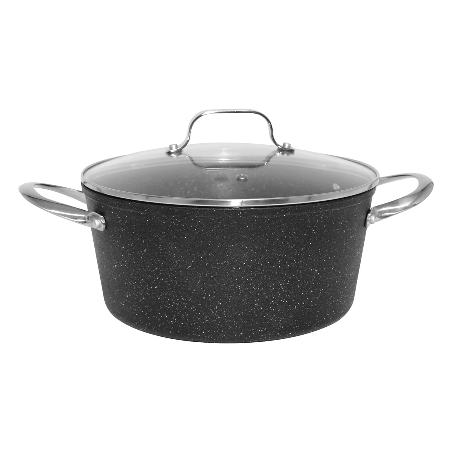 THE ROCK by Starfrit 6-Quart Stockpot/Casserole with Glass Lid & Stainless Steel Handles