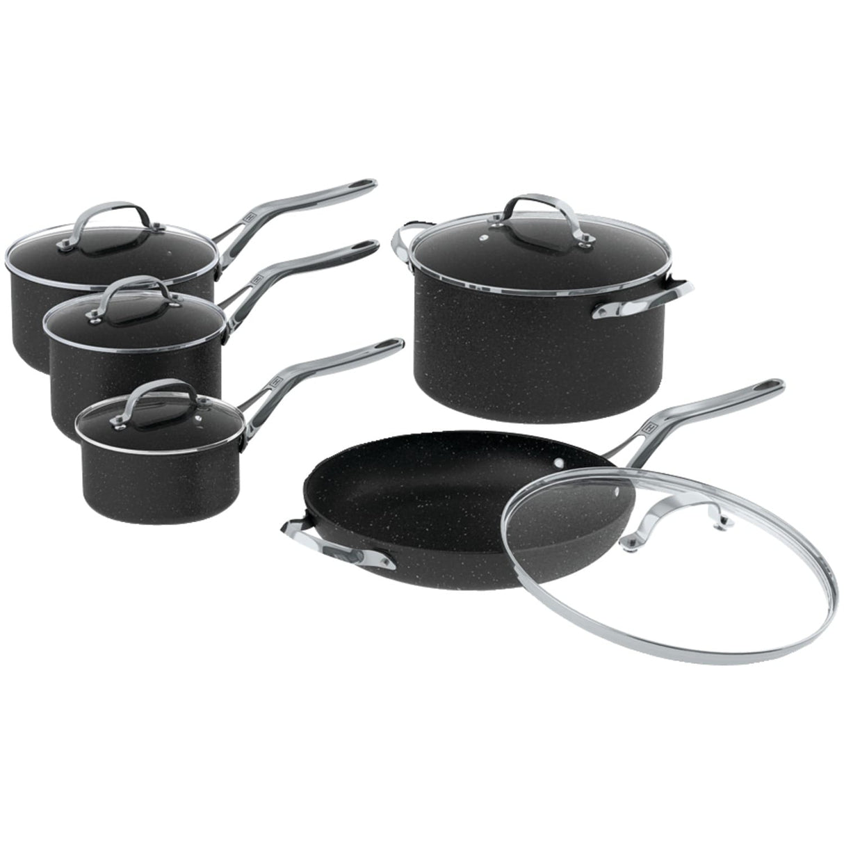 THE ROCK by Starfrit 10-Piece Cookware Set with Stainless Steel Handles