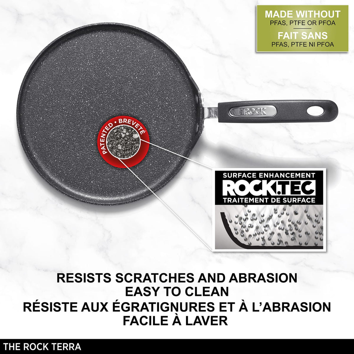 The Rock by Starfrit 10-In. Terra Collection Nonstick Multipan with Bakelite Handle