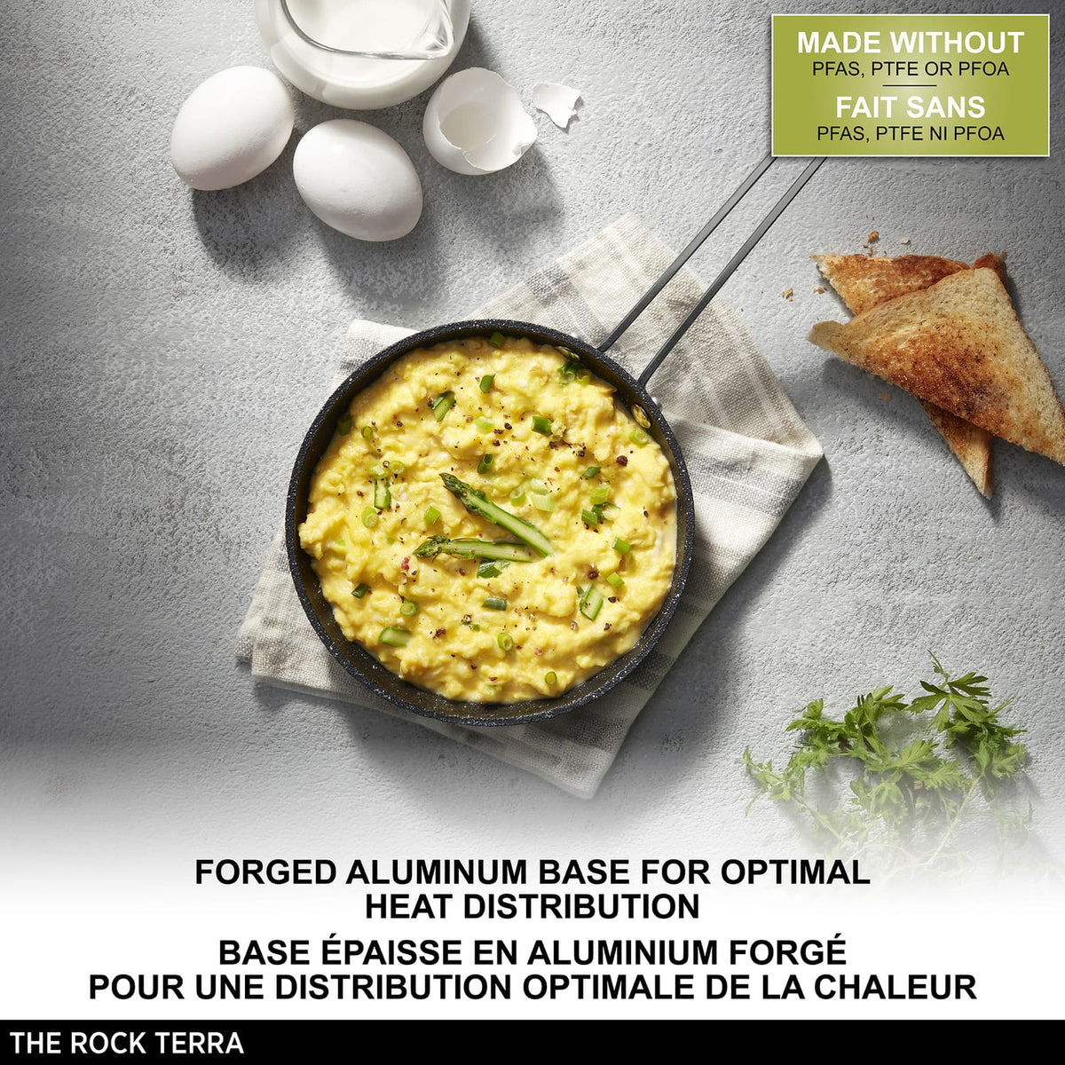 The Rock by Starfrit 6-In. Terra Collection Nonstick Fry Pan with Stainless Steel Handle