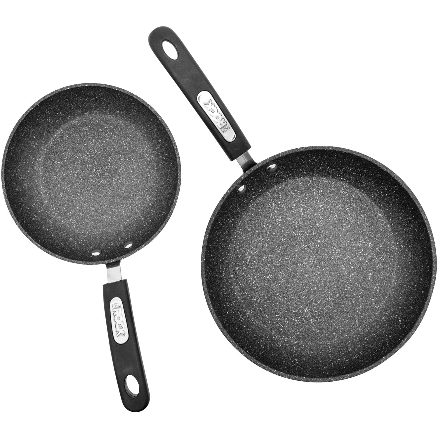 THE ROCK by Starfrit Set of 2 Fry Pans with Bakelite Handles