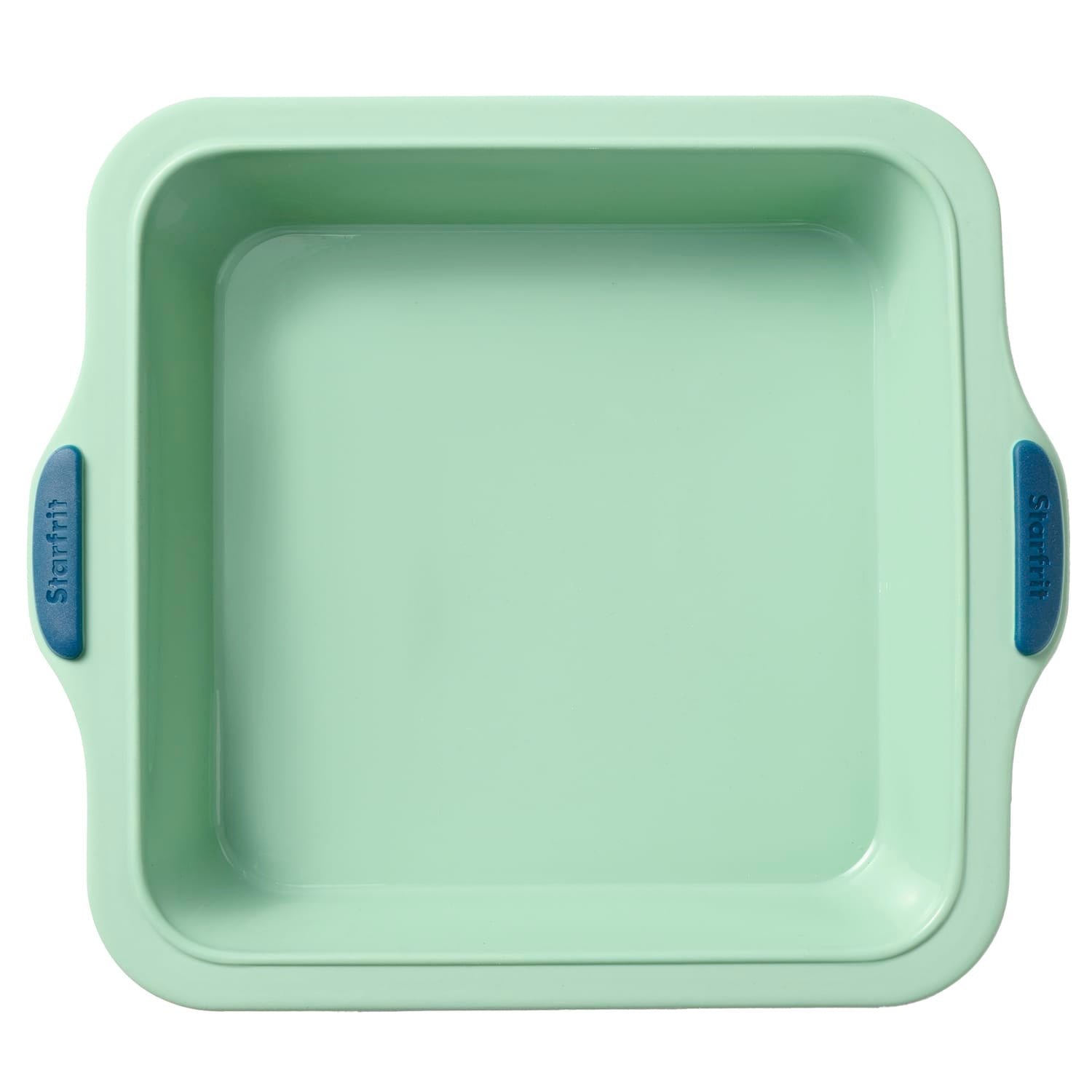 Starfrit 8-In. Silicone Square Cake Pan with Integrated Metal Frame, Sage Green