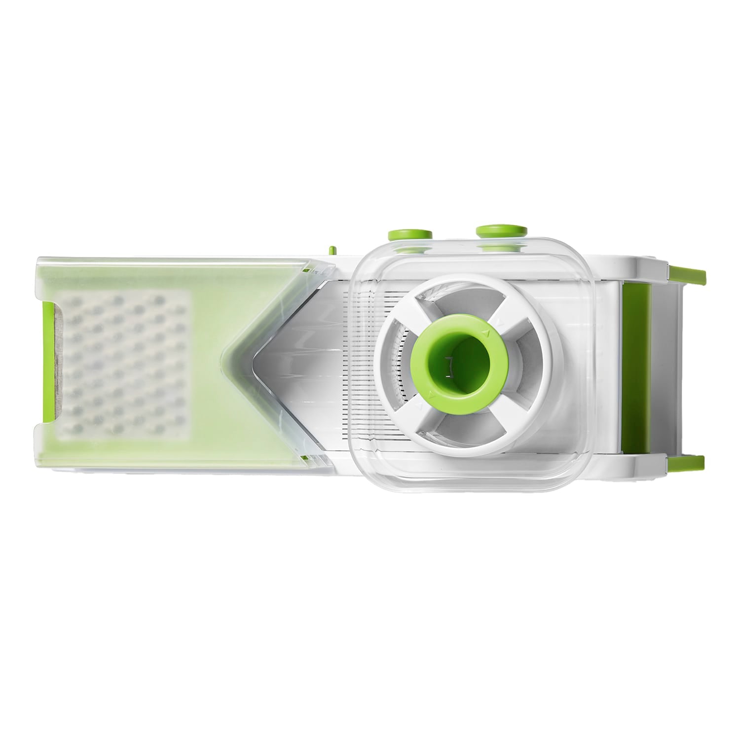 Starfrit Cubing Pro Mandoline Slicer with Storage Box, White with Green