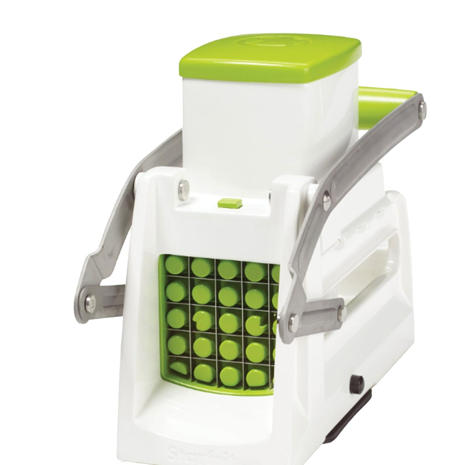 Starfrit Pro Fry Cutter and Cuber Multiuse Kitchen Tool, White with Green