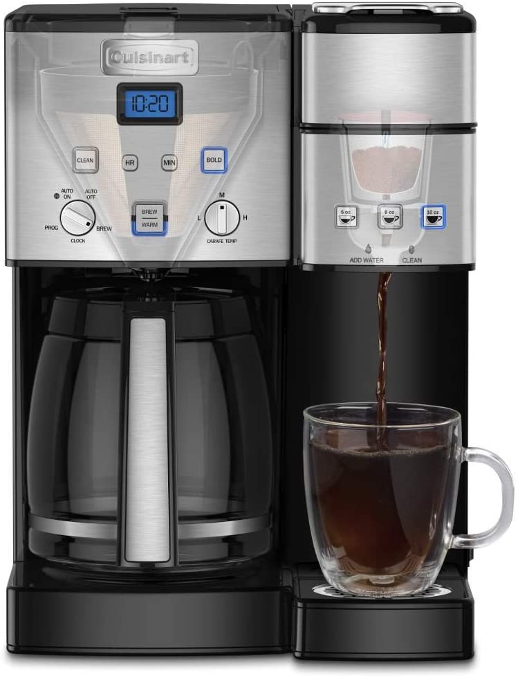 Cuisinart SS-15 Single-Serve 12-Cup Combo Coffeemaker - Certified Refurbished