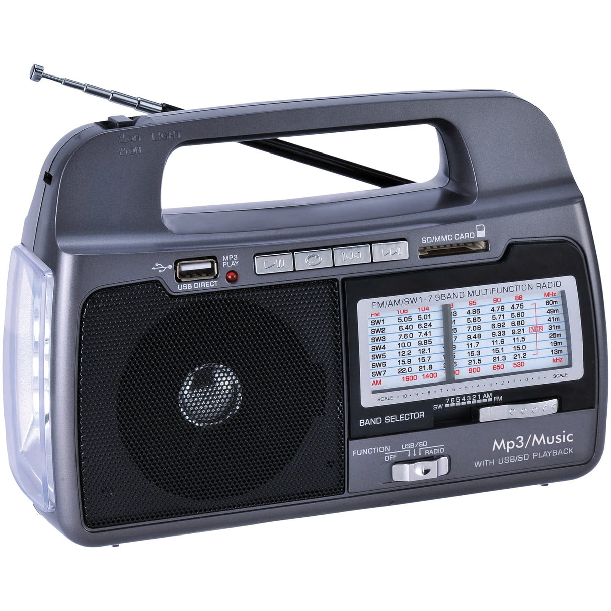 Supersonic 9-Band AM/FM/SW 1–7 Portable Radio