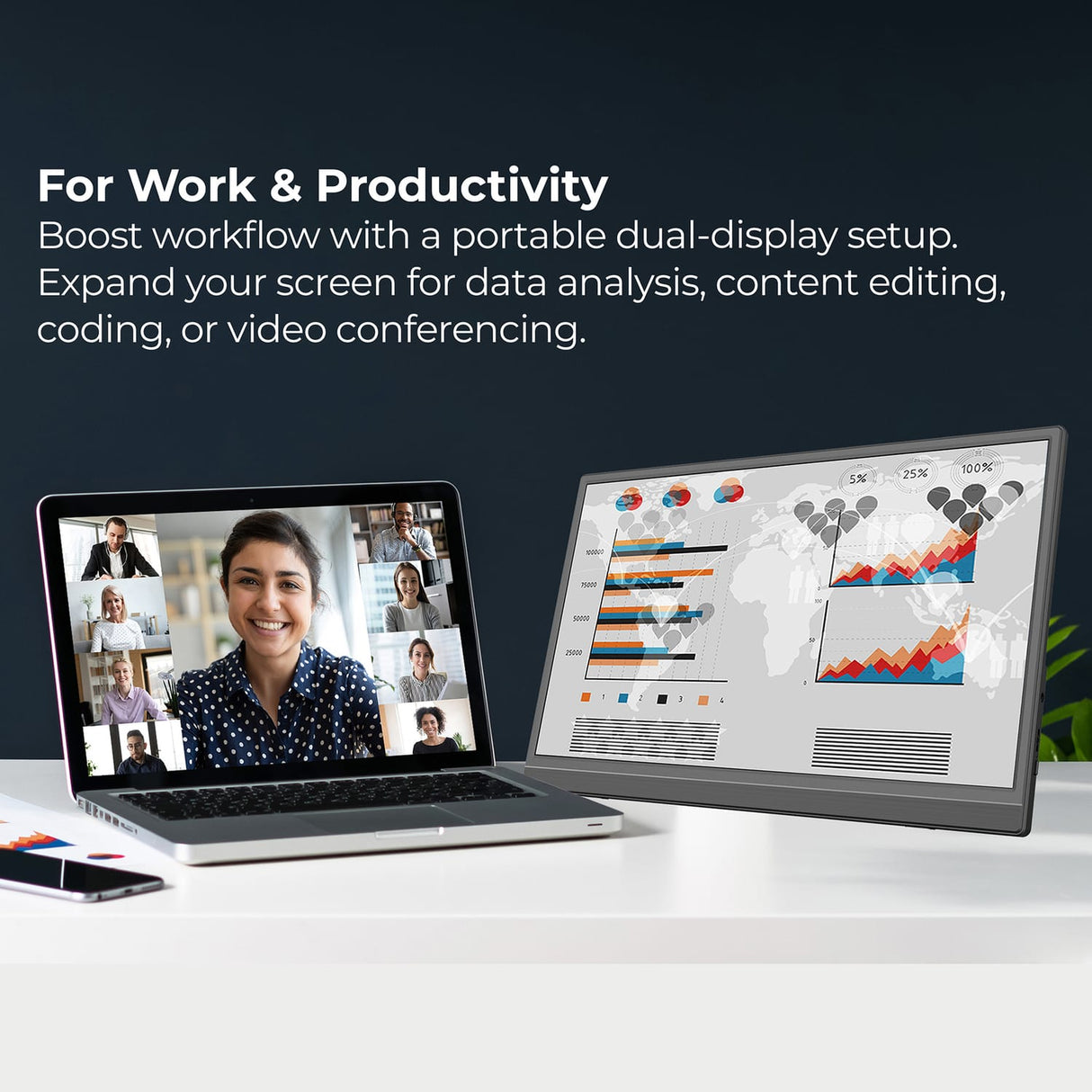 Supersonic 15.6-In. 1080p Full HD Portable Display