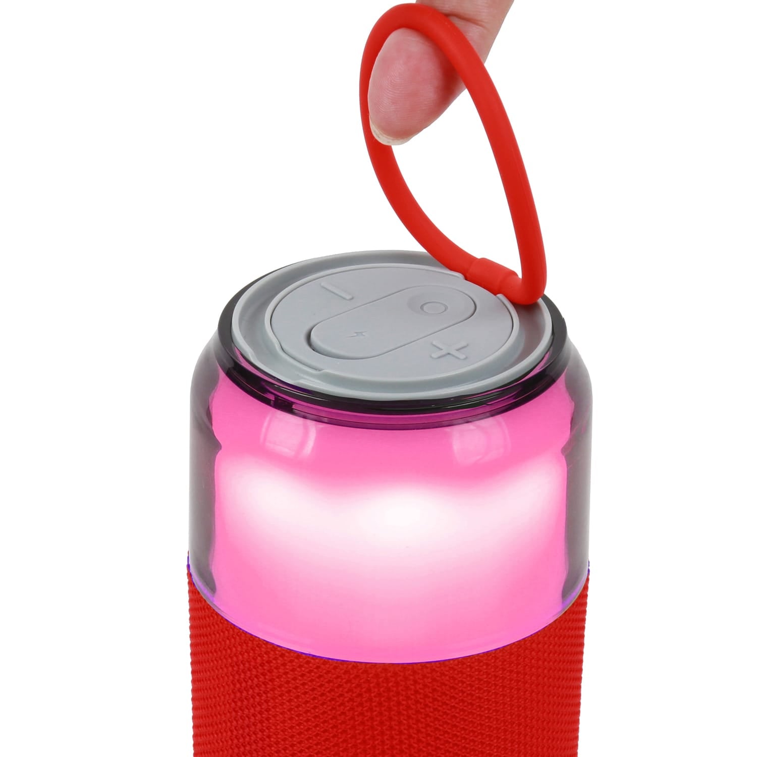 Supersonic SodaBoom Portable Bluetooth Speaker, True Wireless, with LED Light Show, SC-2335BT, Red