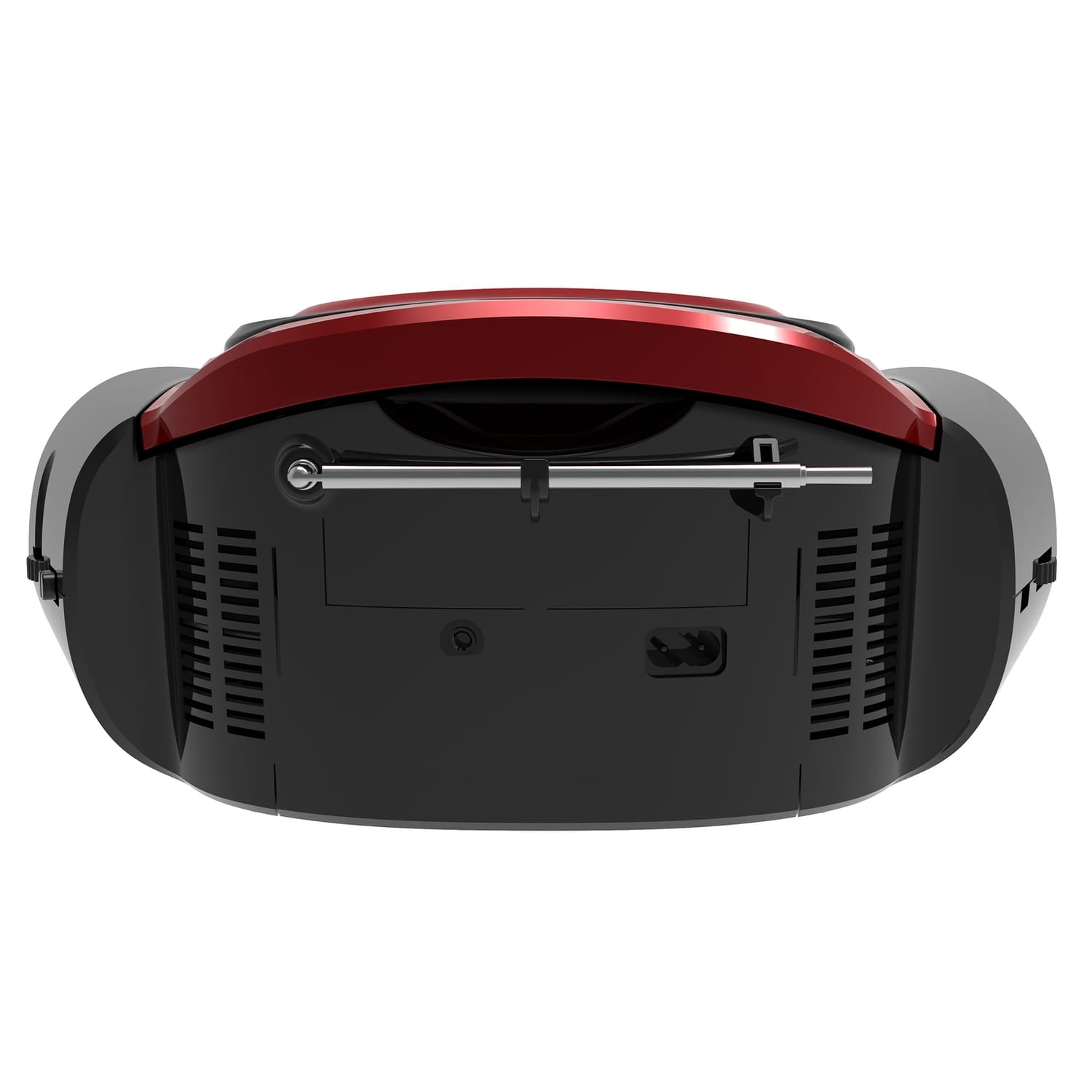 Supersonic 3-Watt-RMS Portable Bluetooth CD Music System with Built-in Speakers, CD Player, AM/FM Radio, and Aux, Dual Power, SC-726BT, Red