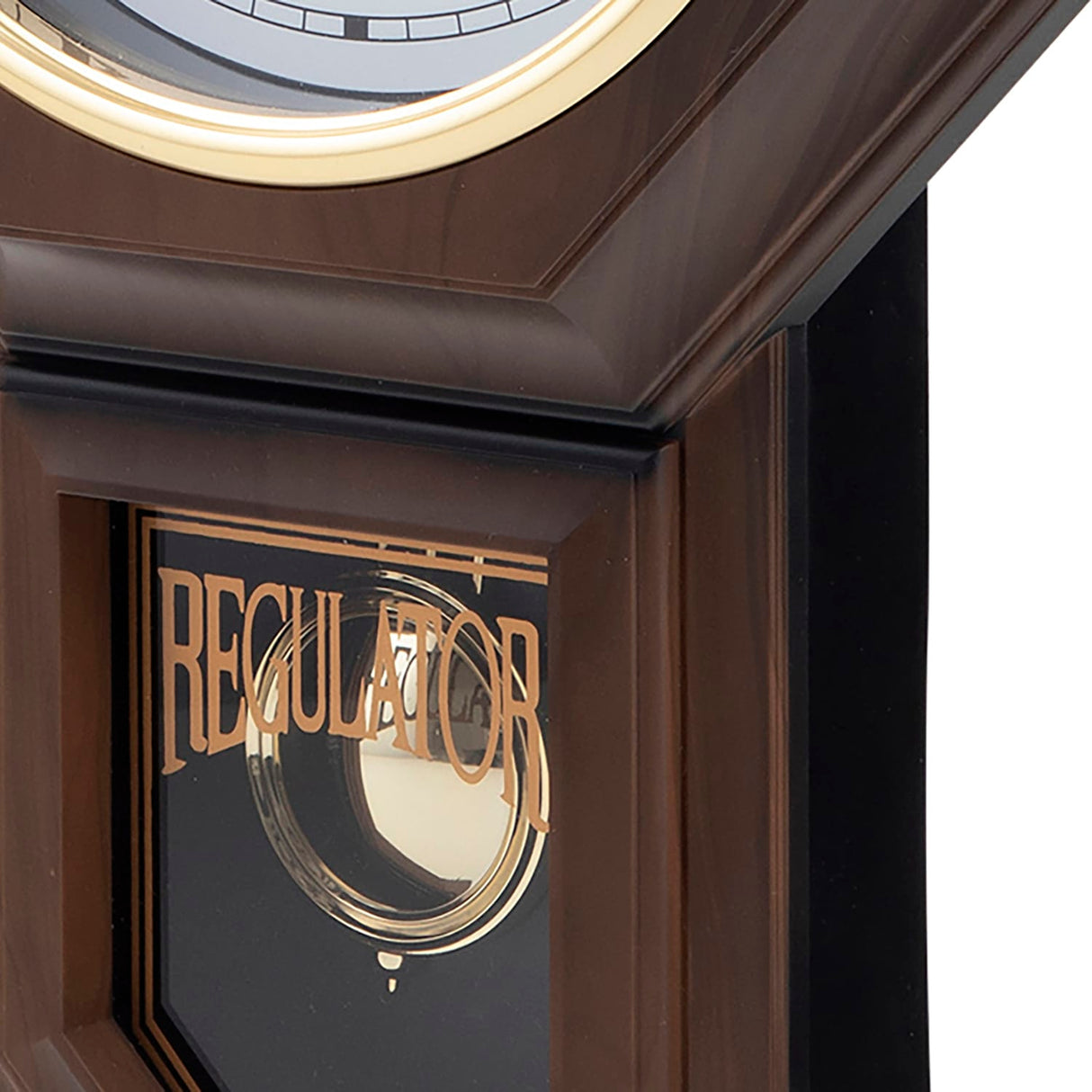 Timekeeper Essex 18.75" Modern Pendulum Wall Clock, Faux Wood
