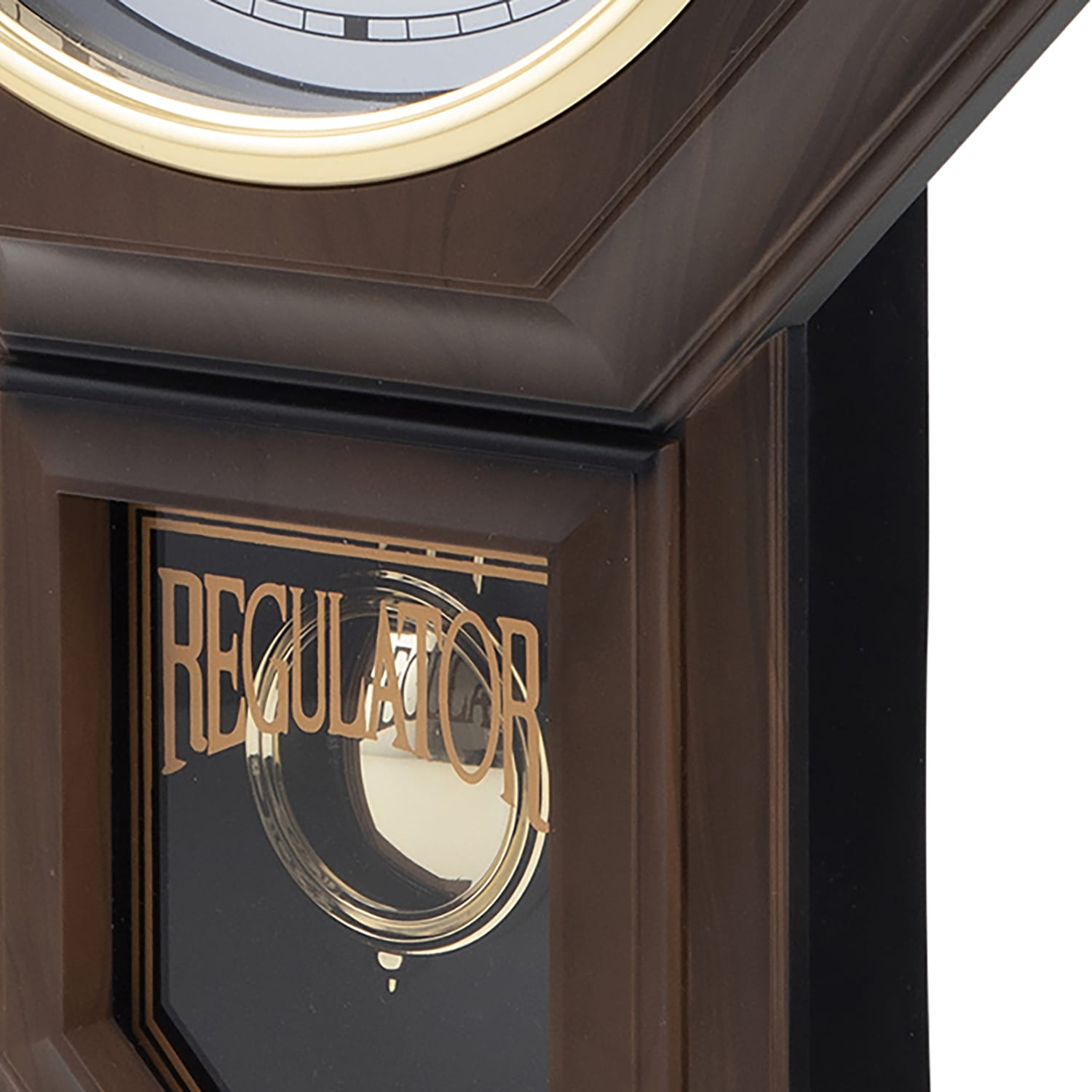 Timekeeper Essex 18.75" Modern Pendulum Wall Clock, Faux Wood