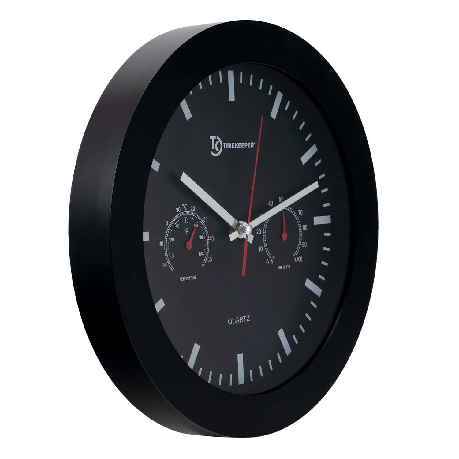 Timekeeper 12" Temperature & Humidity Wall Clock