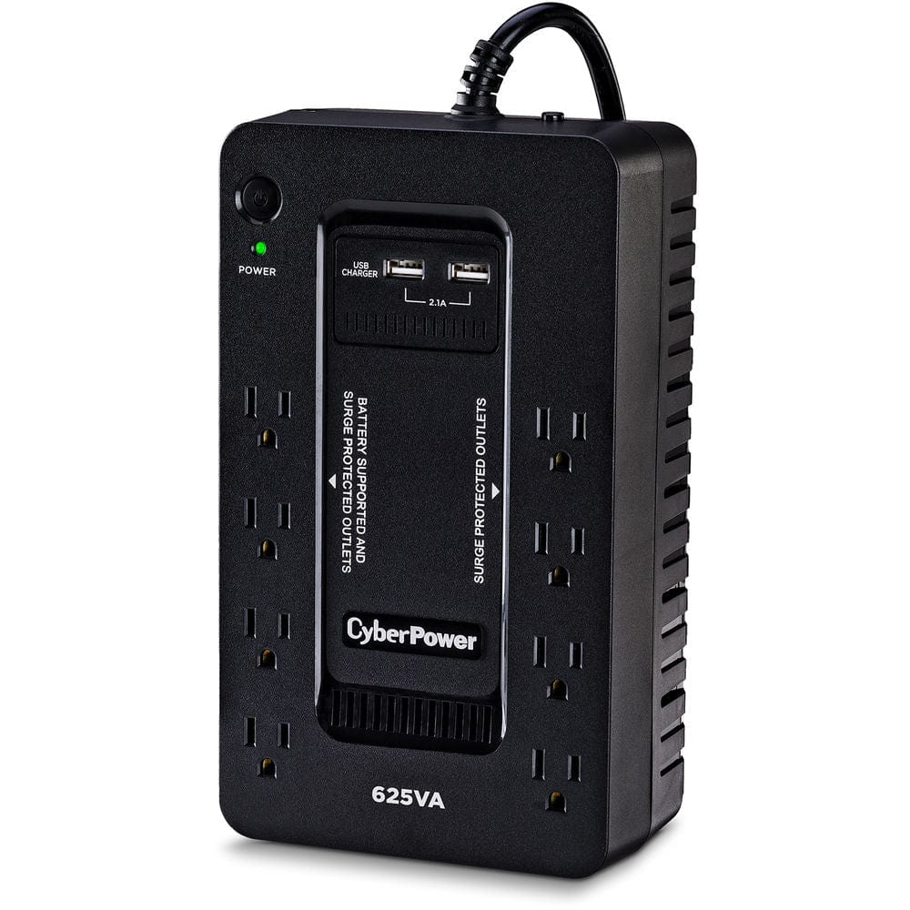 CyberPower 8-Outlet Standby Series 625VA/360W Desktop UPS - New Battery Certified Refurbished