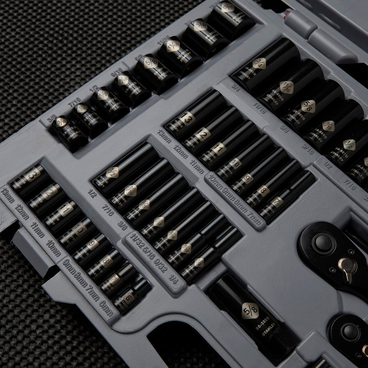 Stanley 69-Piece Black-Chrome Socket Set, 92-824