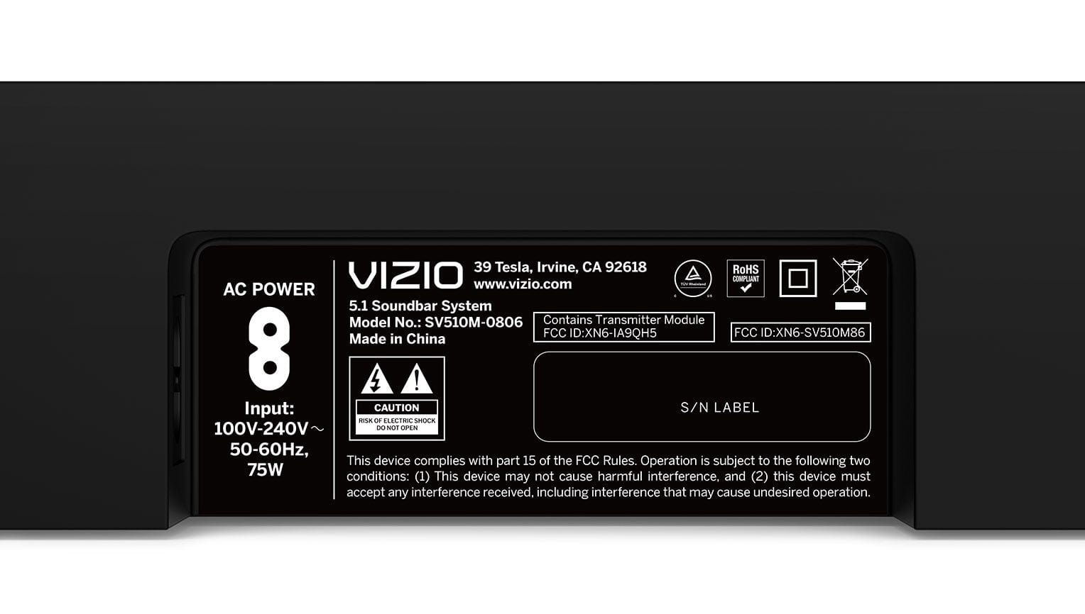 Vizio 33" Dolby Atmos 5.1 Ch Soundbar System with Dolby Atmos and DTS:X, Black - Certified Refurbished