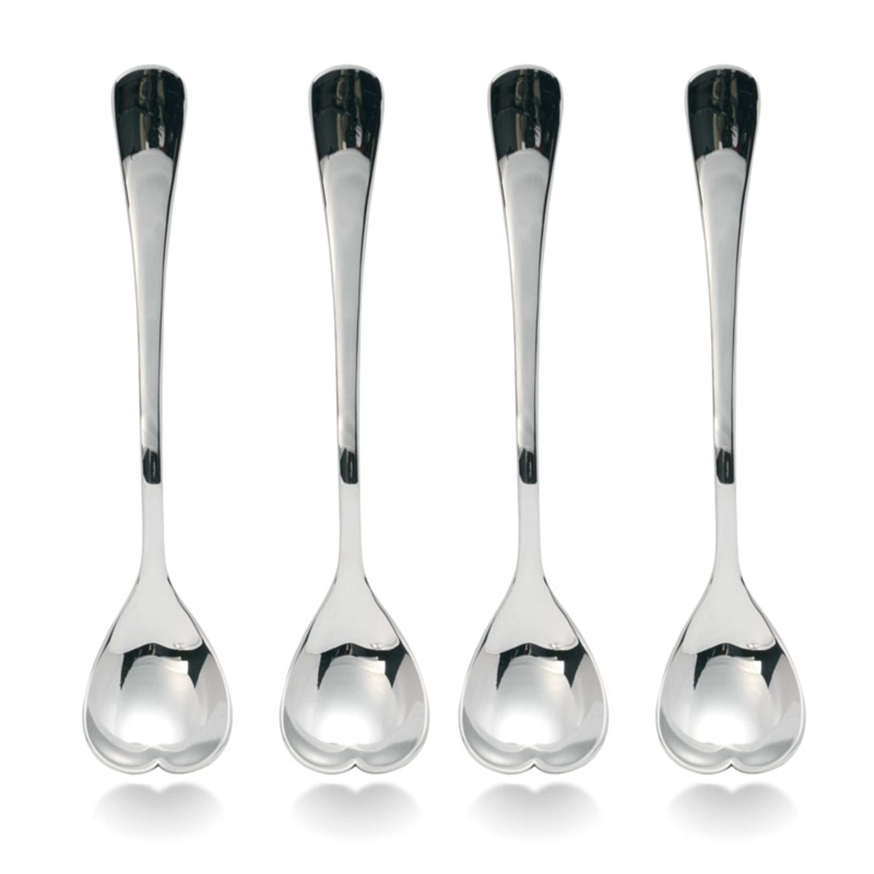 Towle Irresistible 18.0 Stainless Steel Irresistible 4 Heart-Shaped Heads Coffee Spoons