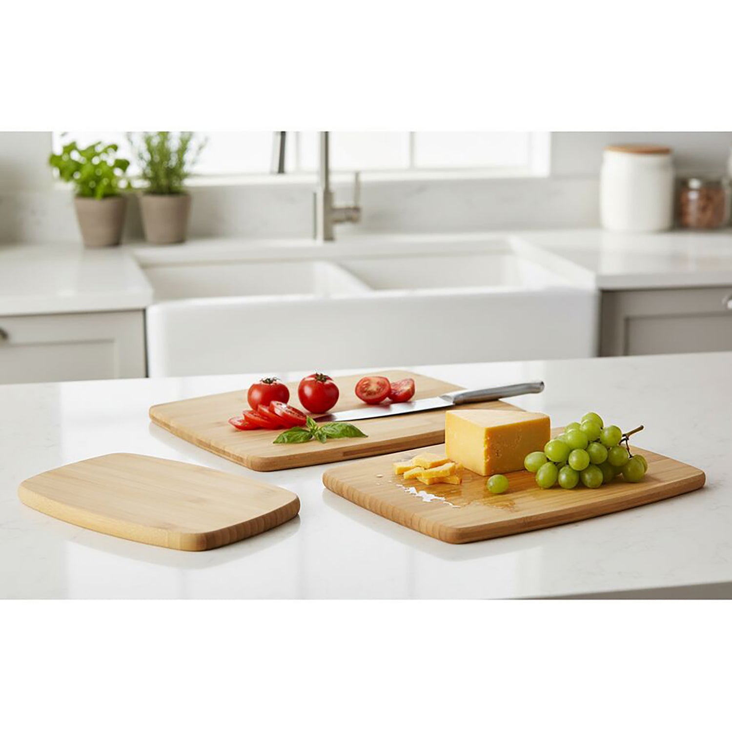 Farberware Classic Bamboo Cutting Board Set, 3 Pack