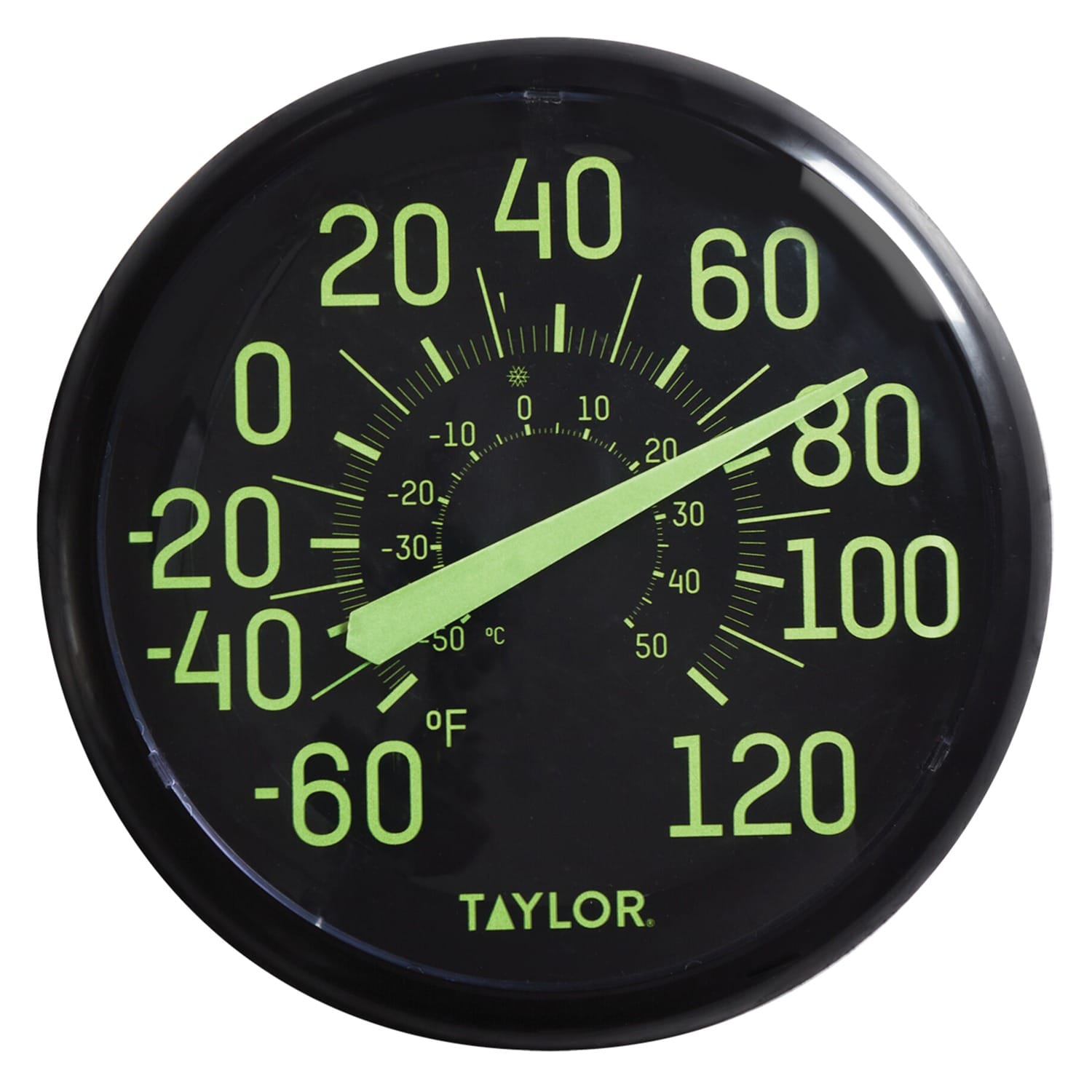 Taylor Precision Products 13.25-Inch Indoor/Outdoor Glow-in-the-Dark Thermometer
