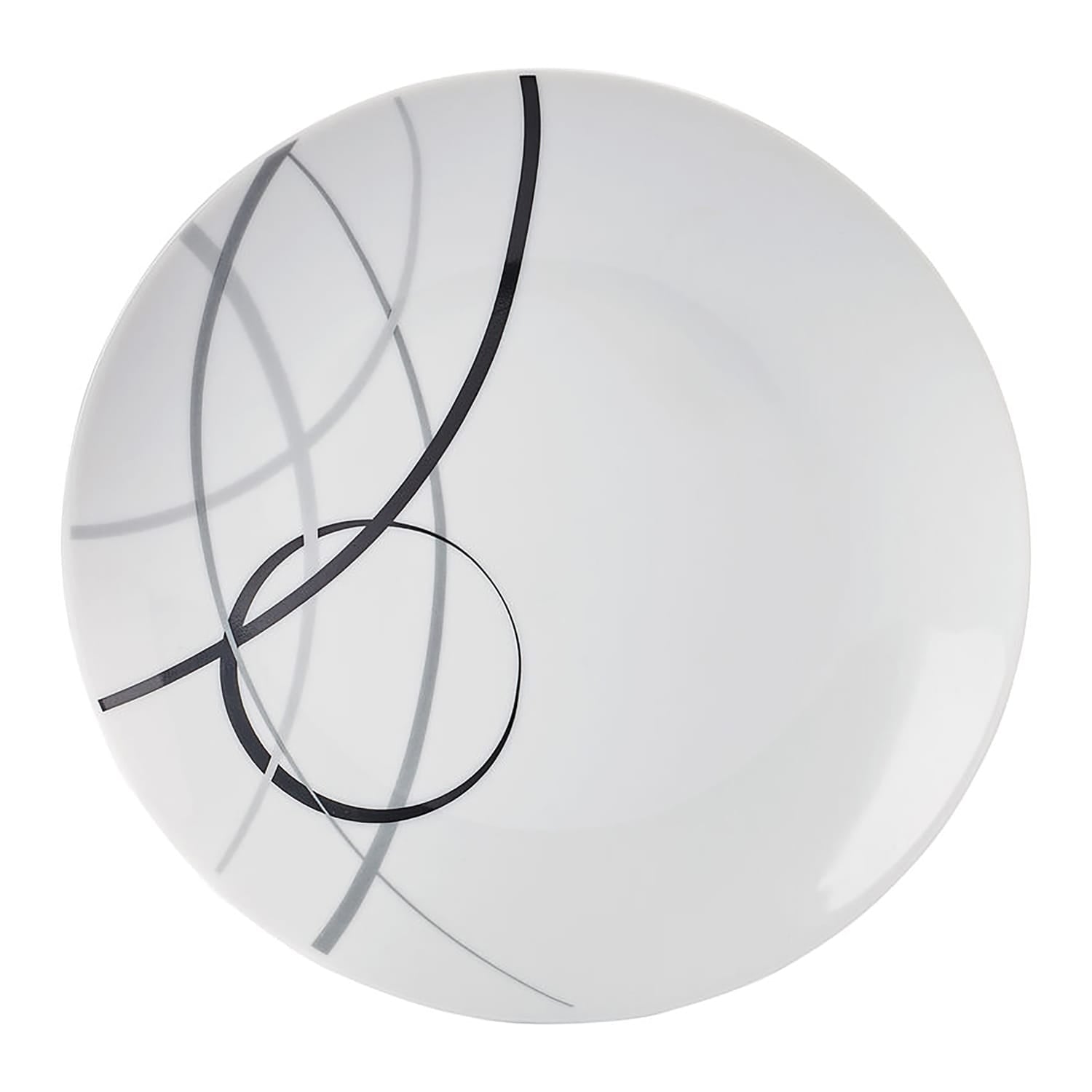 Studio Nova 12-Piece Porcelain Dinnerware Set, Circles Pattern