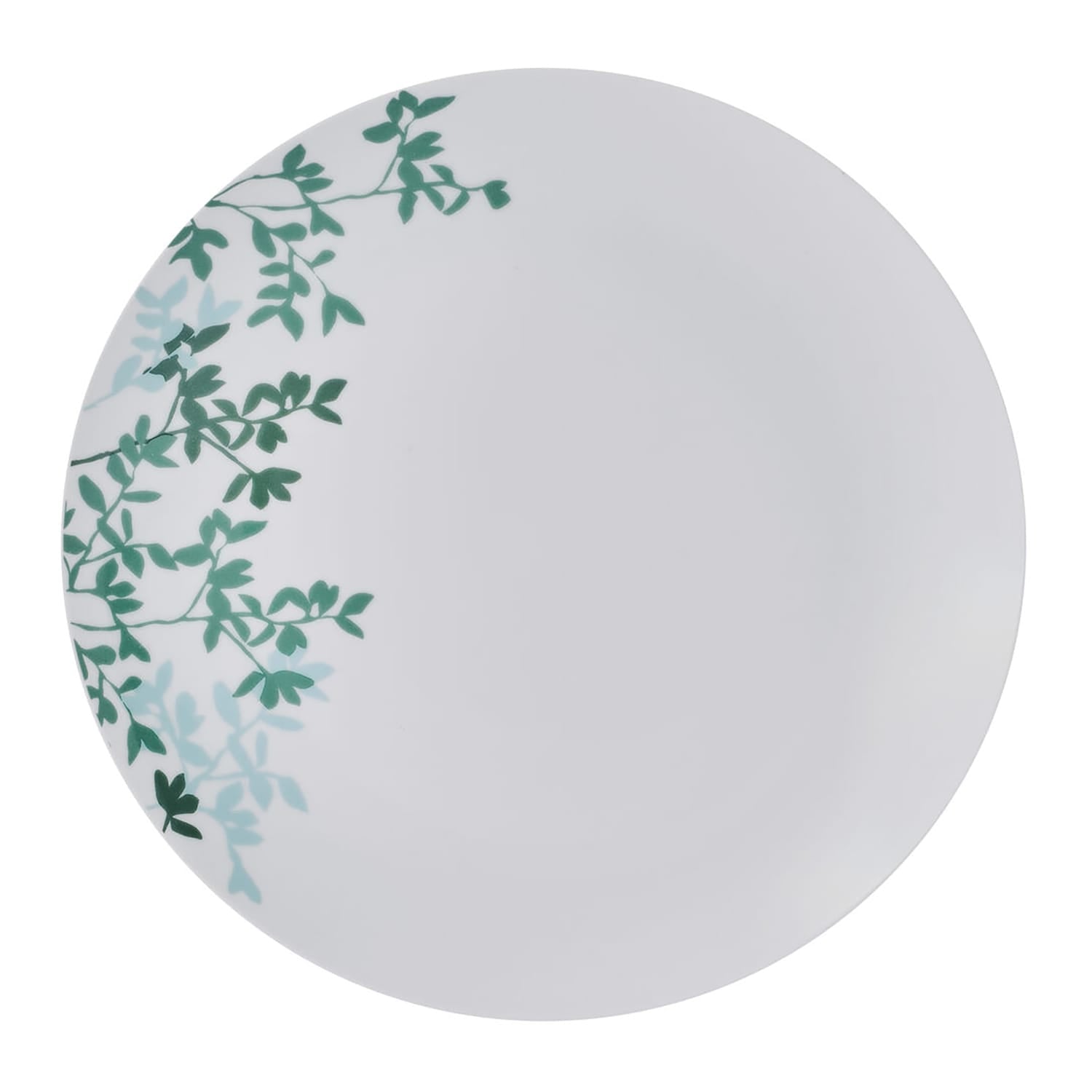 Studio Nova 12-Piece Porcelain Dinnerware Set, Gray Moonlit Leaves Pattern