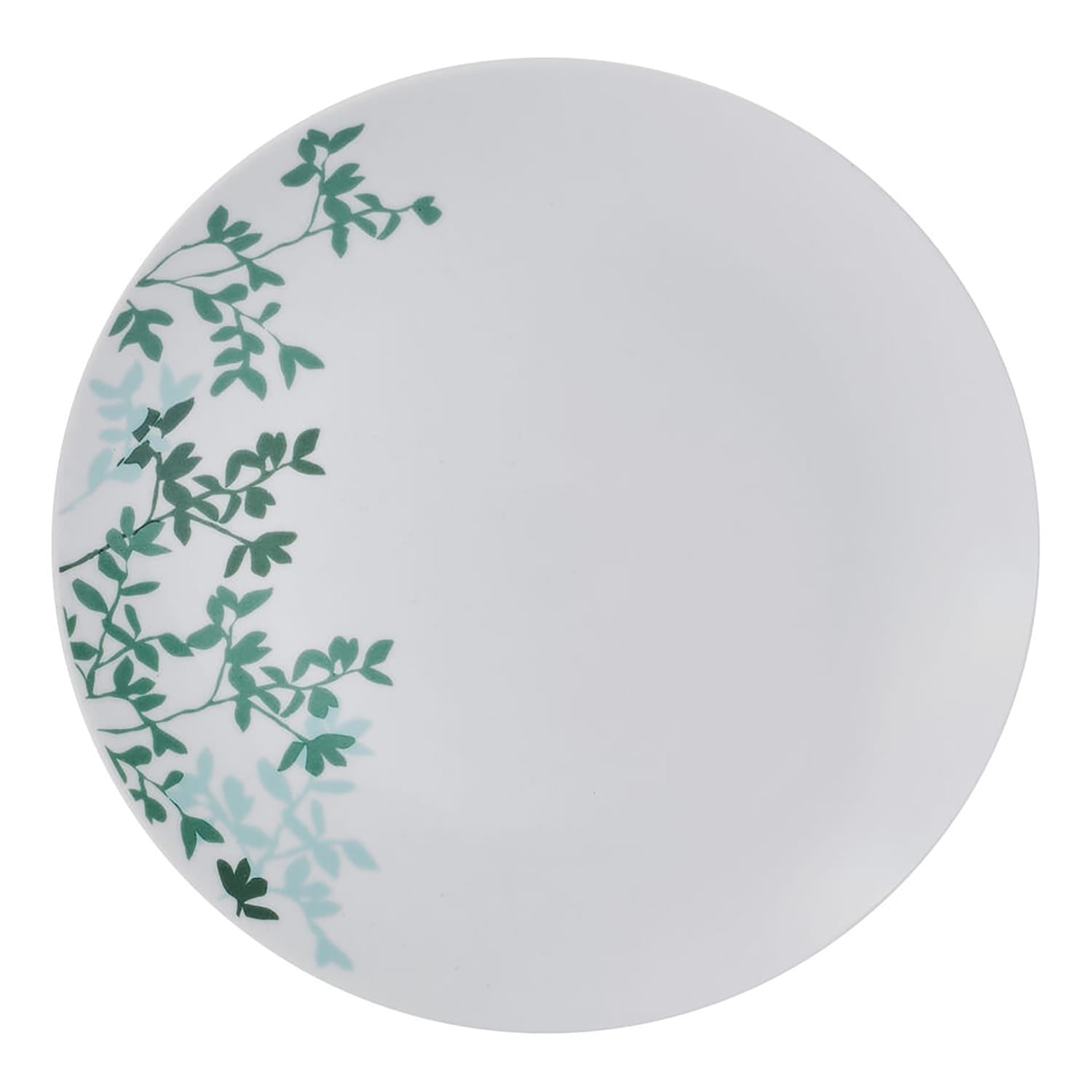 Studio Nova 12-Piece Porcelain Dinnerware Set, Gray Moonlit Leaves Pattern