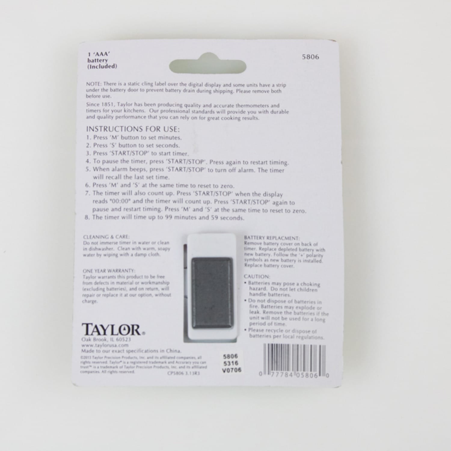 Taylor Precision Products Digital Timer