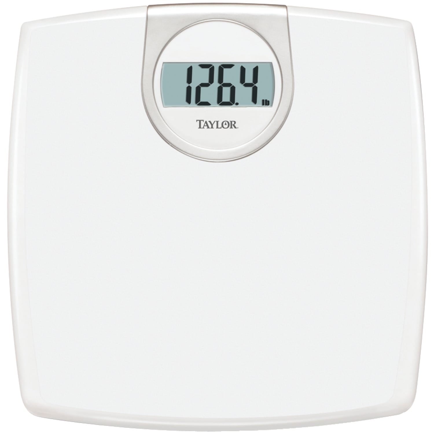 Taylor Precision Products LCD Readout 330-lb Capacity White Bathroom Scale
