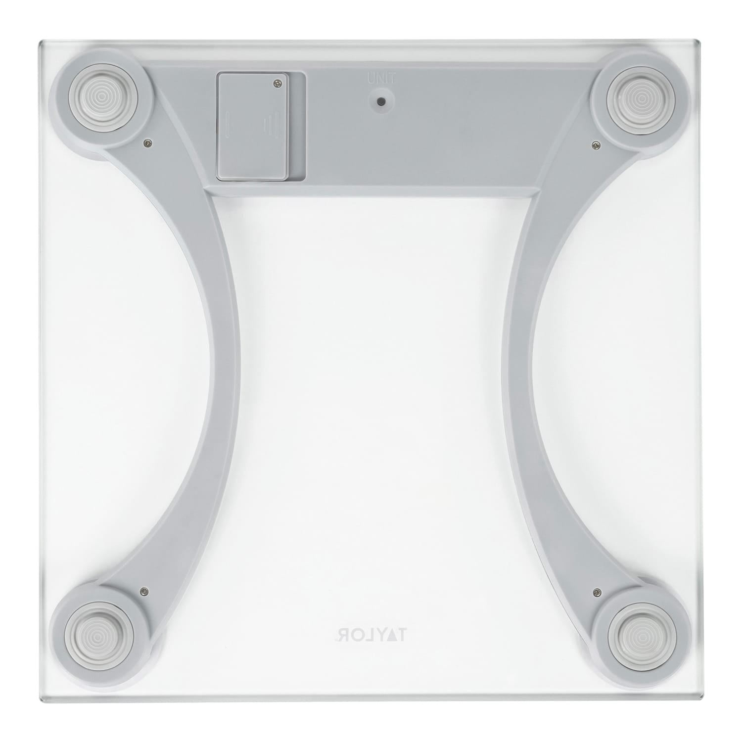 Taylor Precision Products Instant Read 400-lb Capacity Glass and Metallic Bathroom Scale