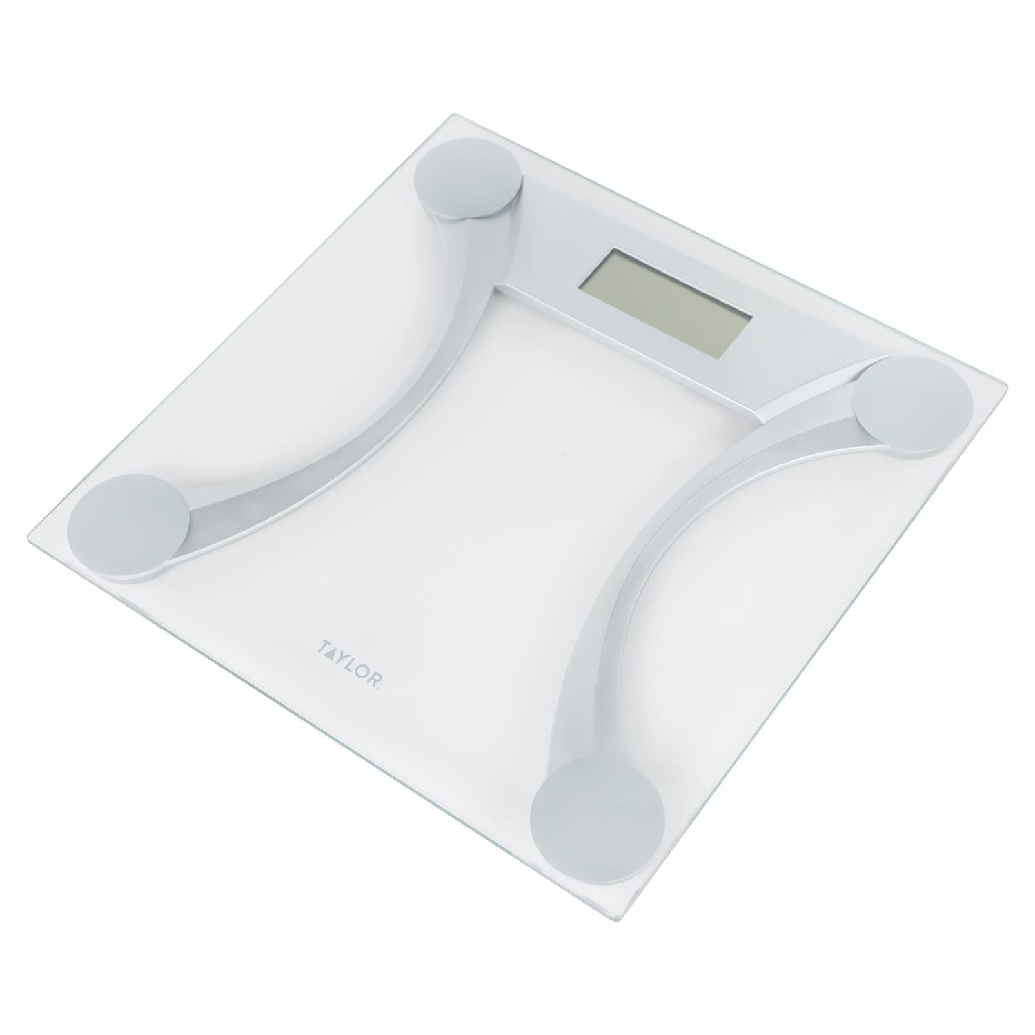 Taylor Precision Products Instant Read 400-lb Capacity Glass and Metallic Bathroom Scale