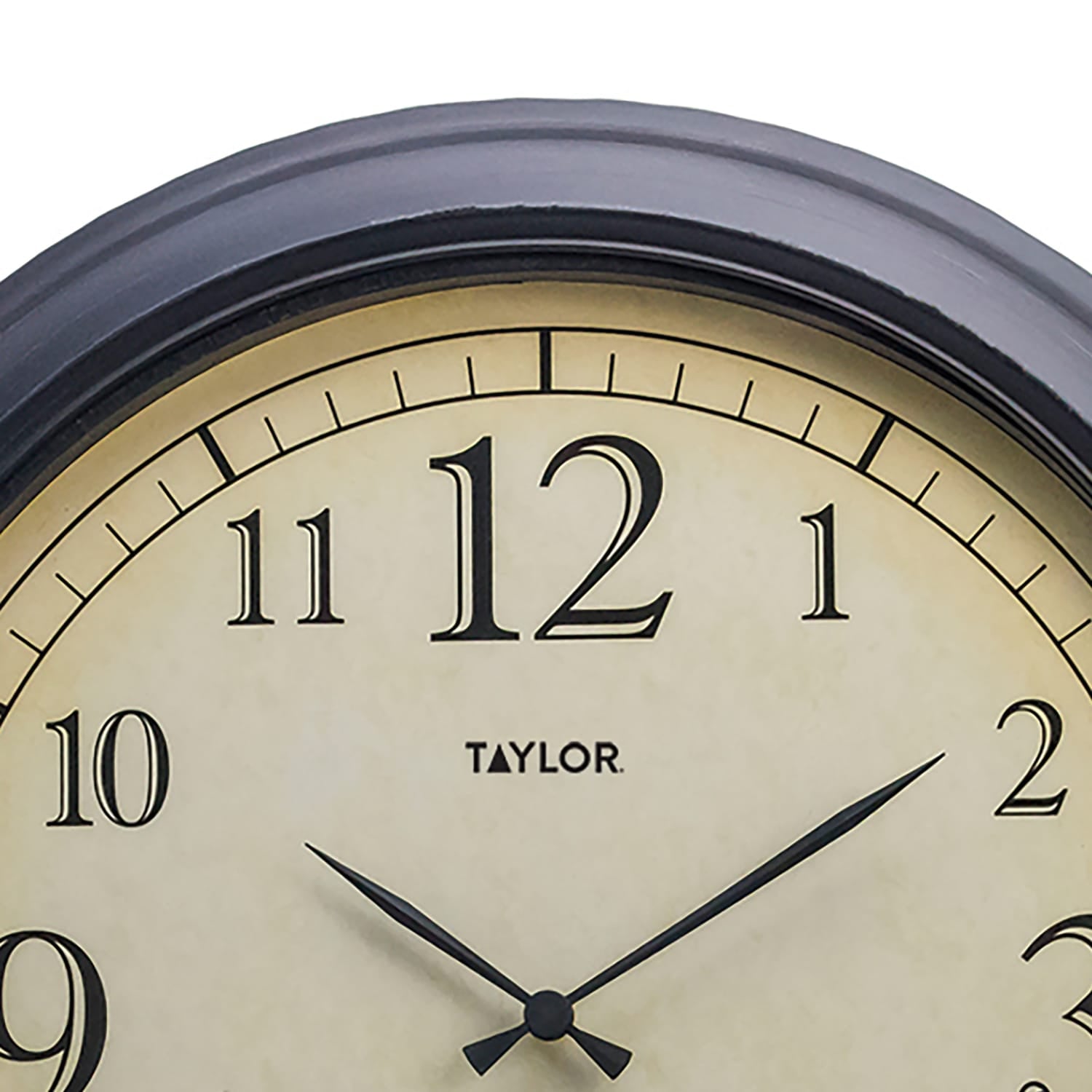 Taylor Precision Products 18.5-In. Bronze Analog Quartz Time/Temp/Hygrometer Outdoor Round Clock, Battery Operated, UV/Fade-Resistant, Metal