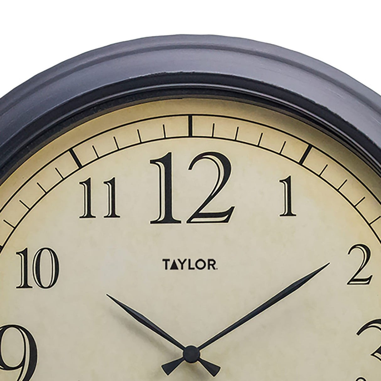 Taylor Precision Products 18.5-In. Bronze Analog Quartz Time/Temp/Hygrometer Outdoor Round Clock, Battery Operated, UV/Fade-Resistant, Metal