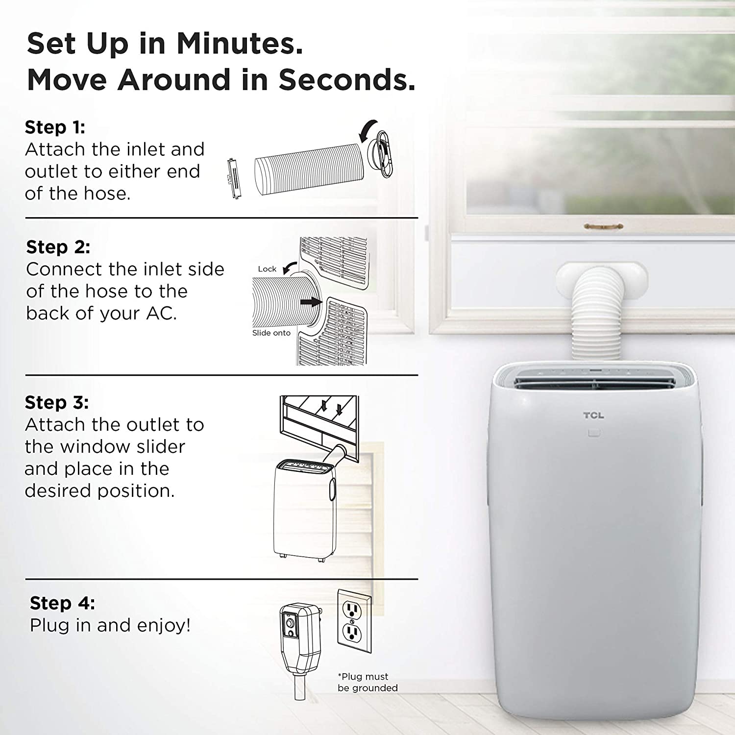 TCL 14000 BTU Portable Heater A/C Combo