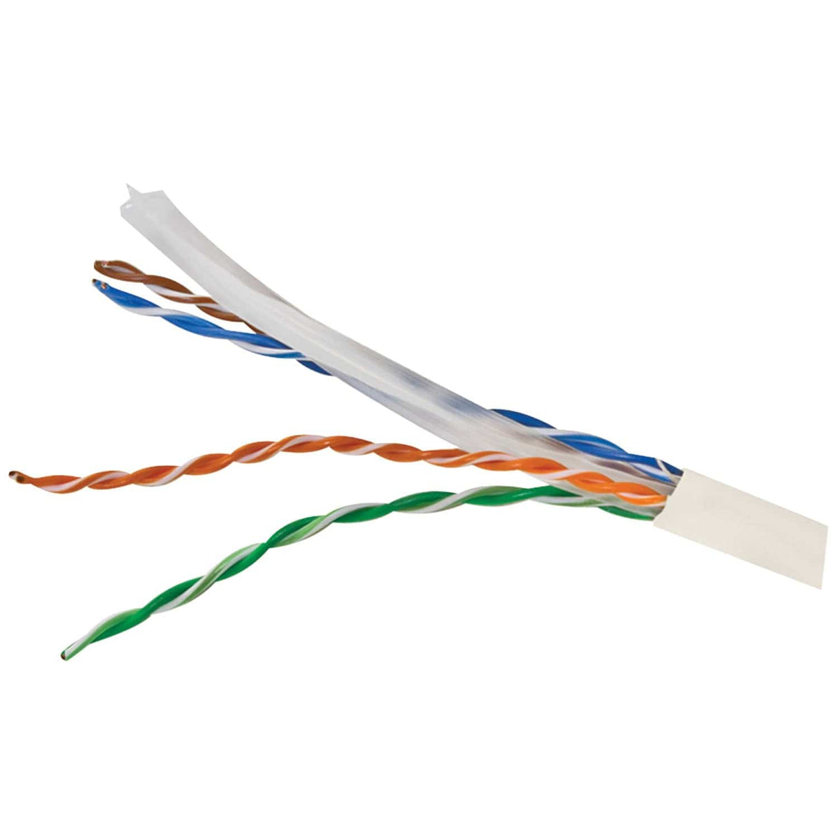 Vericom CAT-6 U/UTP Solid Riser CMR Cable, 1000 Ft., White