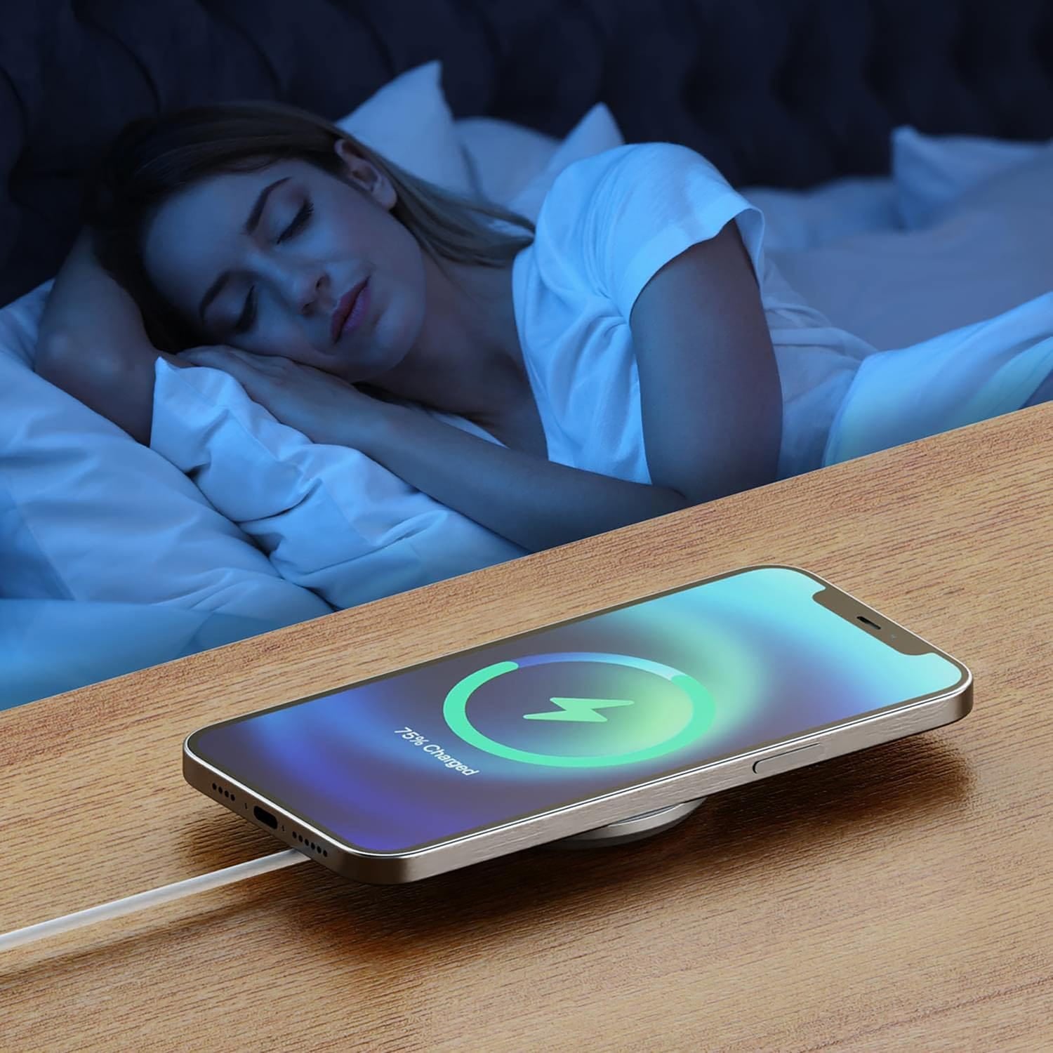 Nautica 15-Watt Magnetic Magsafe Wireless Charger, White, CH200