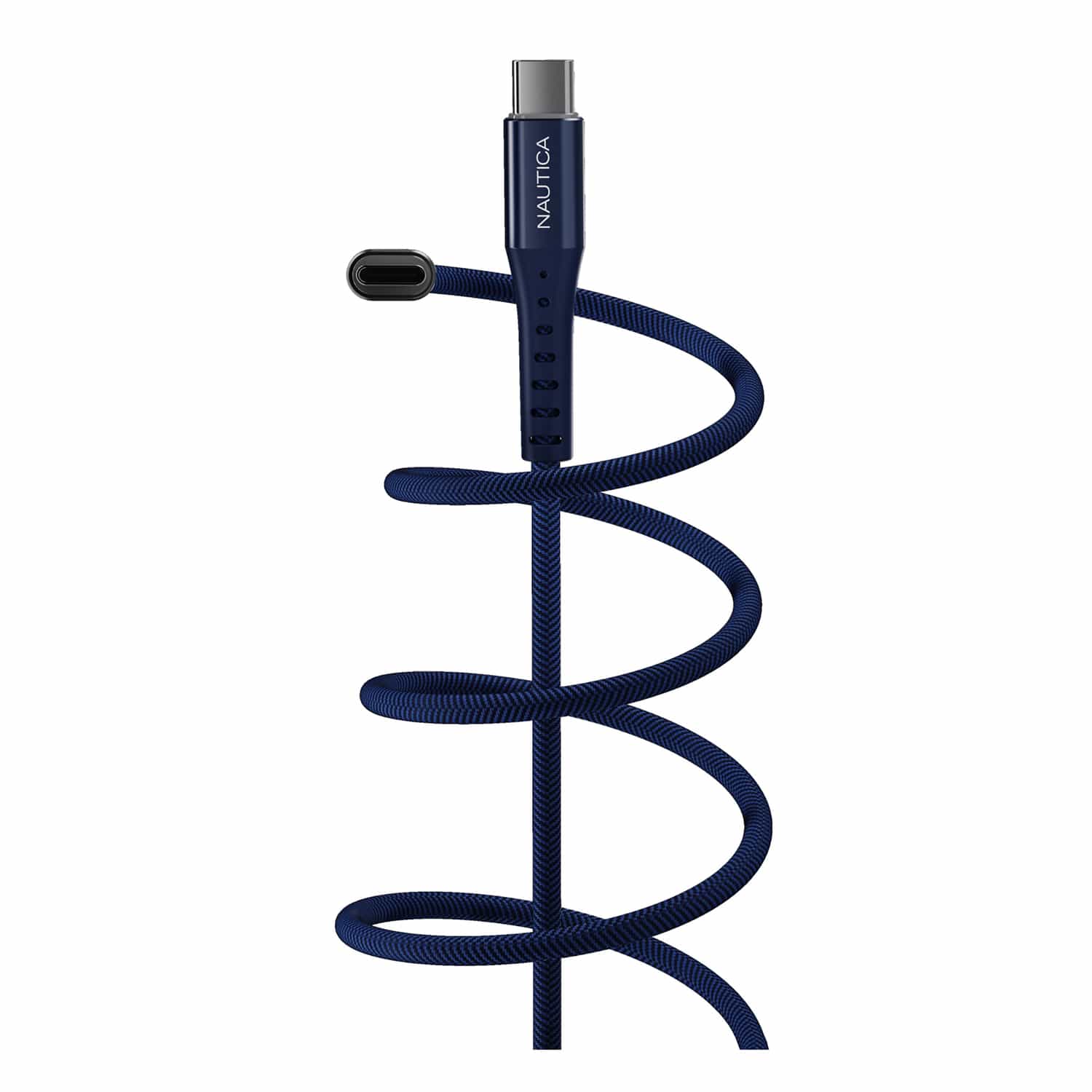 Nautica 4-Ft. 65-Watt USB-C to USB-C Cable with LED Ends, Urban CB510, Navy