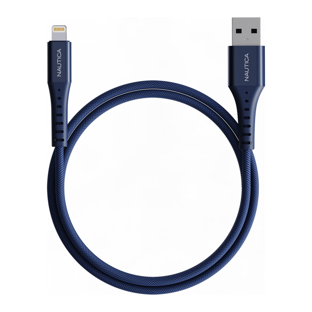 Nautica 4-Ft. 12-Watt USB-A to Lightning Cable, MFi Certified, Urban CB105, Navy
