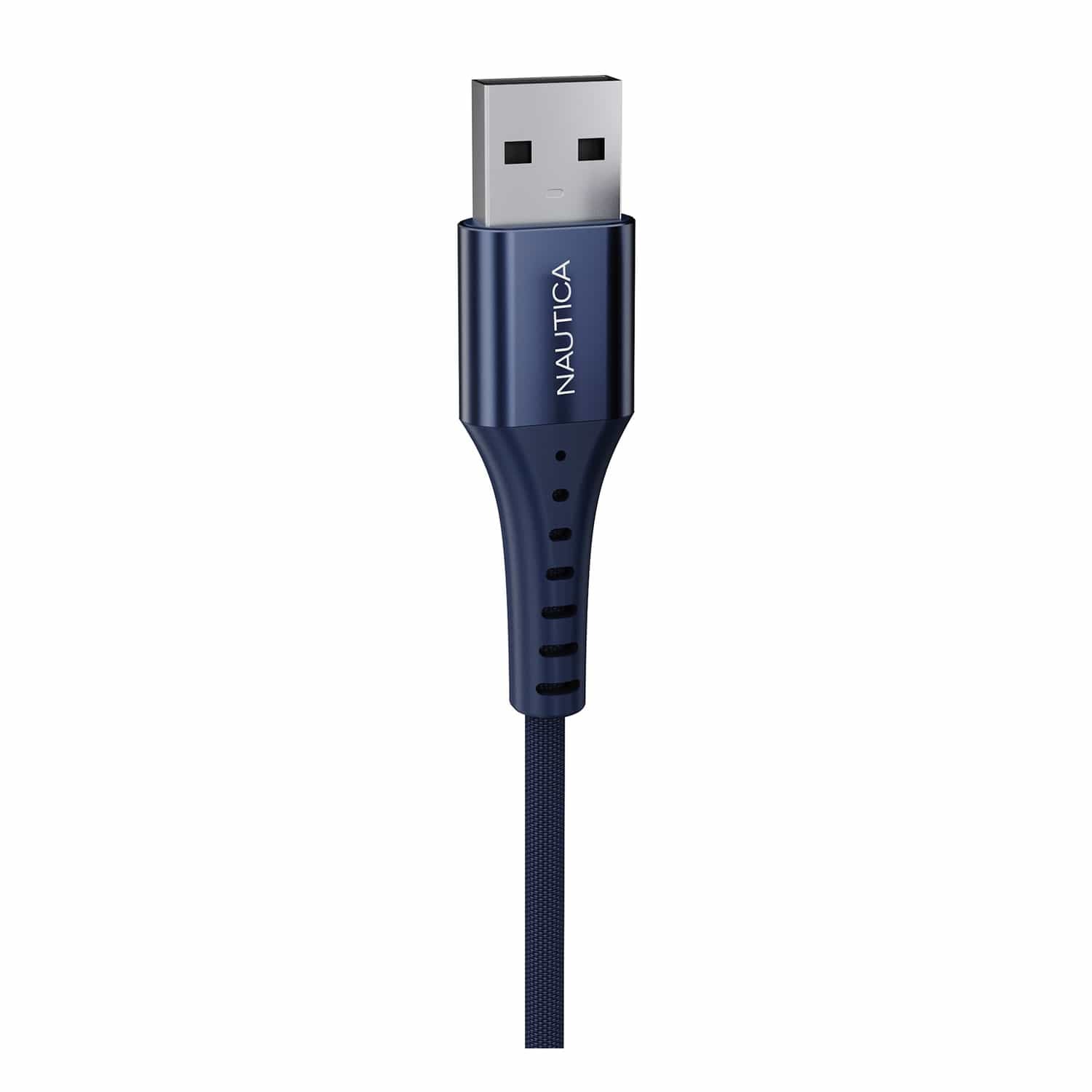 Nautica 4-Ft. 12-Watt USB-A to Lightning Cable, MFi Certified, Urban CB105, Navy